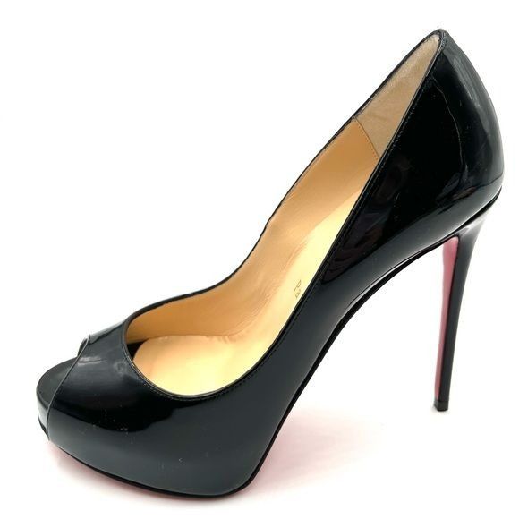 Christian Louboutin Very Privé 120 Peep-Toe Patent Leather P