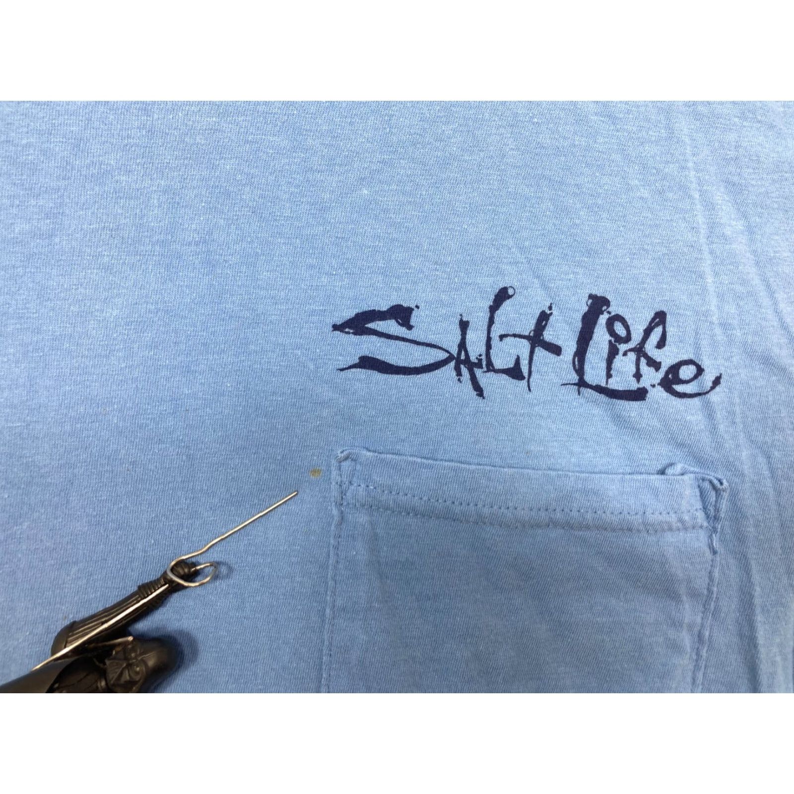 Vintage Salt Life Pocket T Shirt Mens M Blue Fish Surf Dive Size US M / EU 48-50 / 2 - 2 Thumbnail