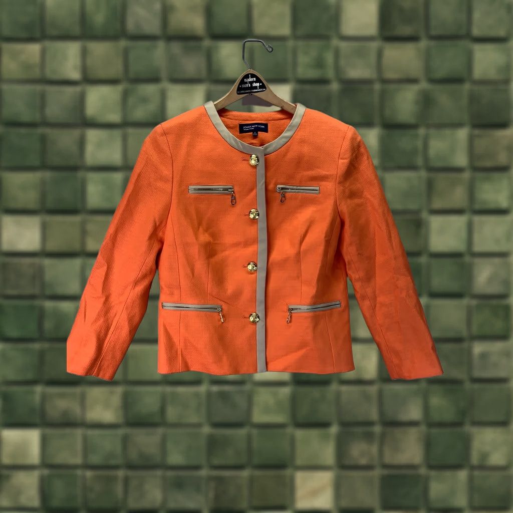 Jones New York Jones New York Blazer Women S 6 Orange Gold Button Career/Office Wear VINTAGE? (remove vintage per data) Size M / US 6-8 / IT 42-44 - 1 Thumbnail