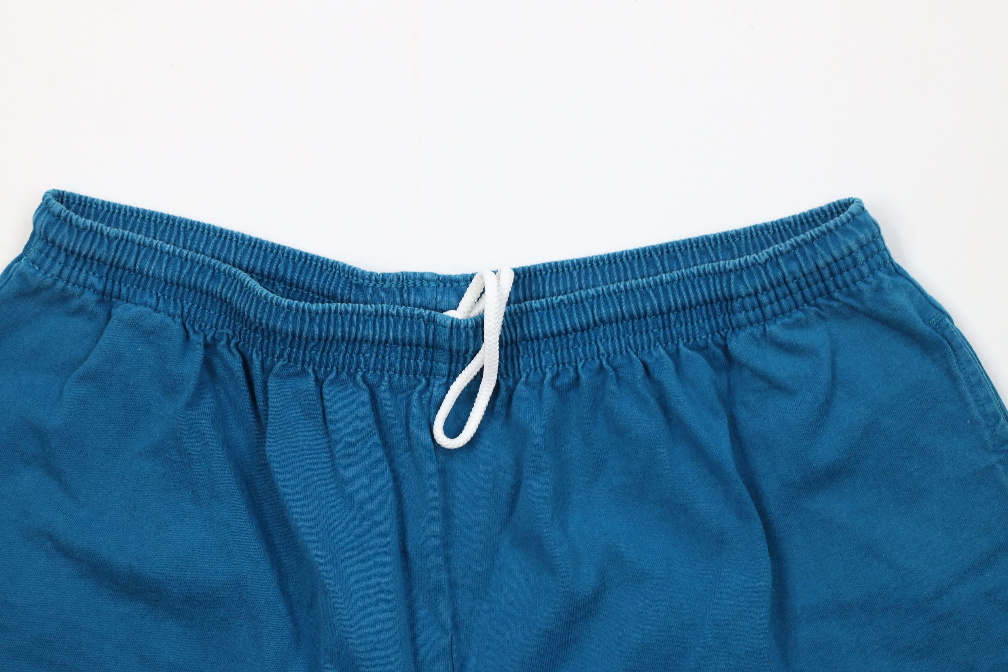 Vintage Vintage 90s Streetwear Blank Cotton Above Knee Shorts Blue Size US 36 / EU 52 - 2 Thumbnail