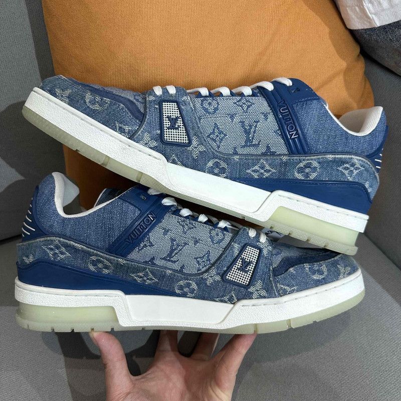 Louis Vuitton Louis Vuitton Denim Trainer Low-top Fashion Sneakers -2508 Size US 9.5 / IT 39.5 - 8 Thumbnail