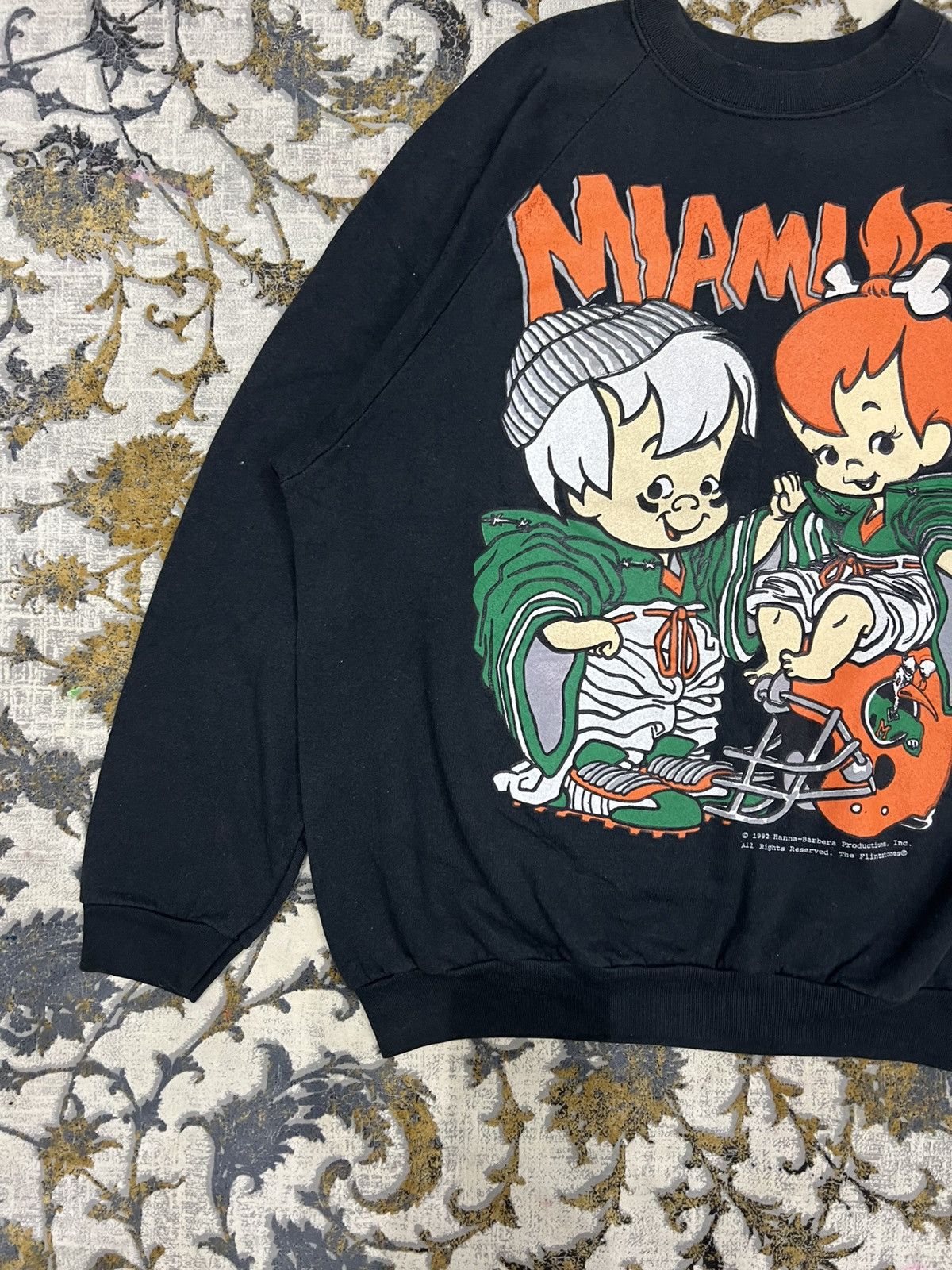All Sport Vintage 1992 Miami Hurricanes x The Flintstones Sweatshirt Size US XL / EU 56 / 4 - 8 Thumbnail