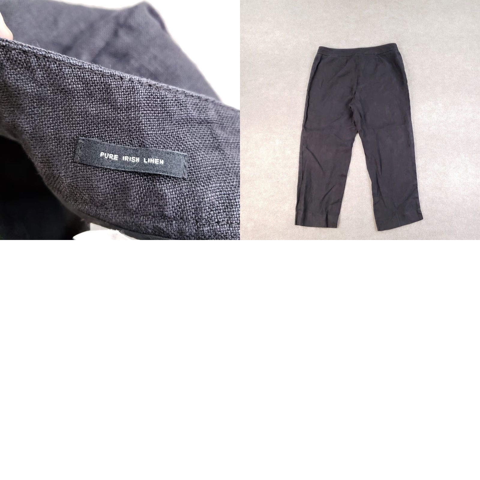 Talbots Talbots Pants Women Size 14 Black Heritage Pure Irish Linen Straight Cropped Leg Size 36" / US 14 / IT 50 - 9 Thumbnail