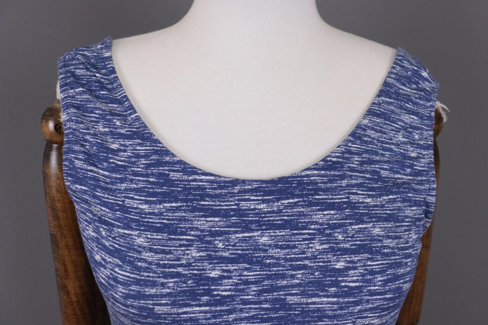 Designer Elisa Cavaletti Sono Italiana Blue Printed Long Dress Size L Size L / US 10 / IT 46 - 4 Thumbnail