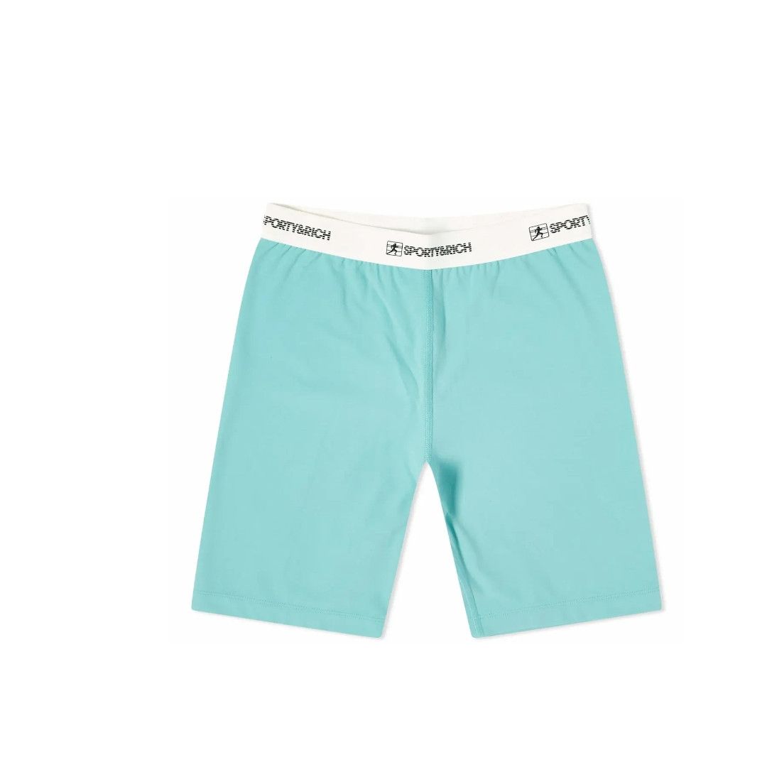 o1mle0525 80S Runner Biker Short in Light Blue