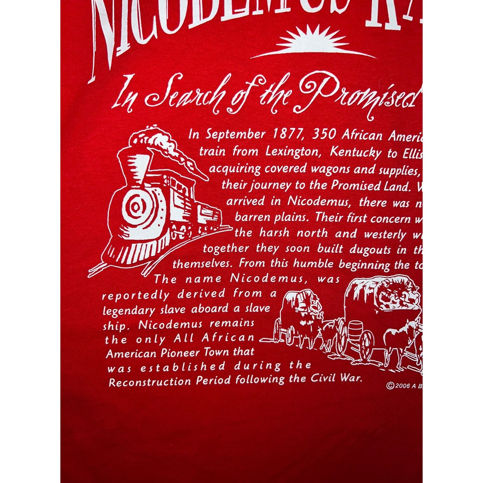Gildan Vintage Nicodemus Kansas Shirt Search Promised Land Tee VTG Size US XL / EU 56 / 4 - 4 Thumbnail