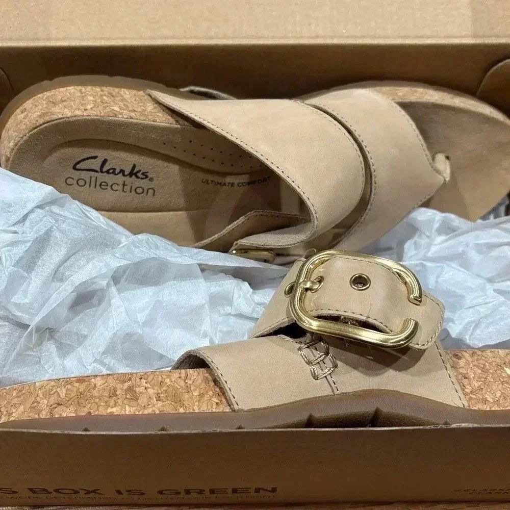 Clarks Clarks Collection Railreigh Park Sandals Size US 7 / IT 37 - 1 Thumbnail