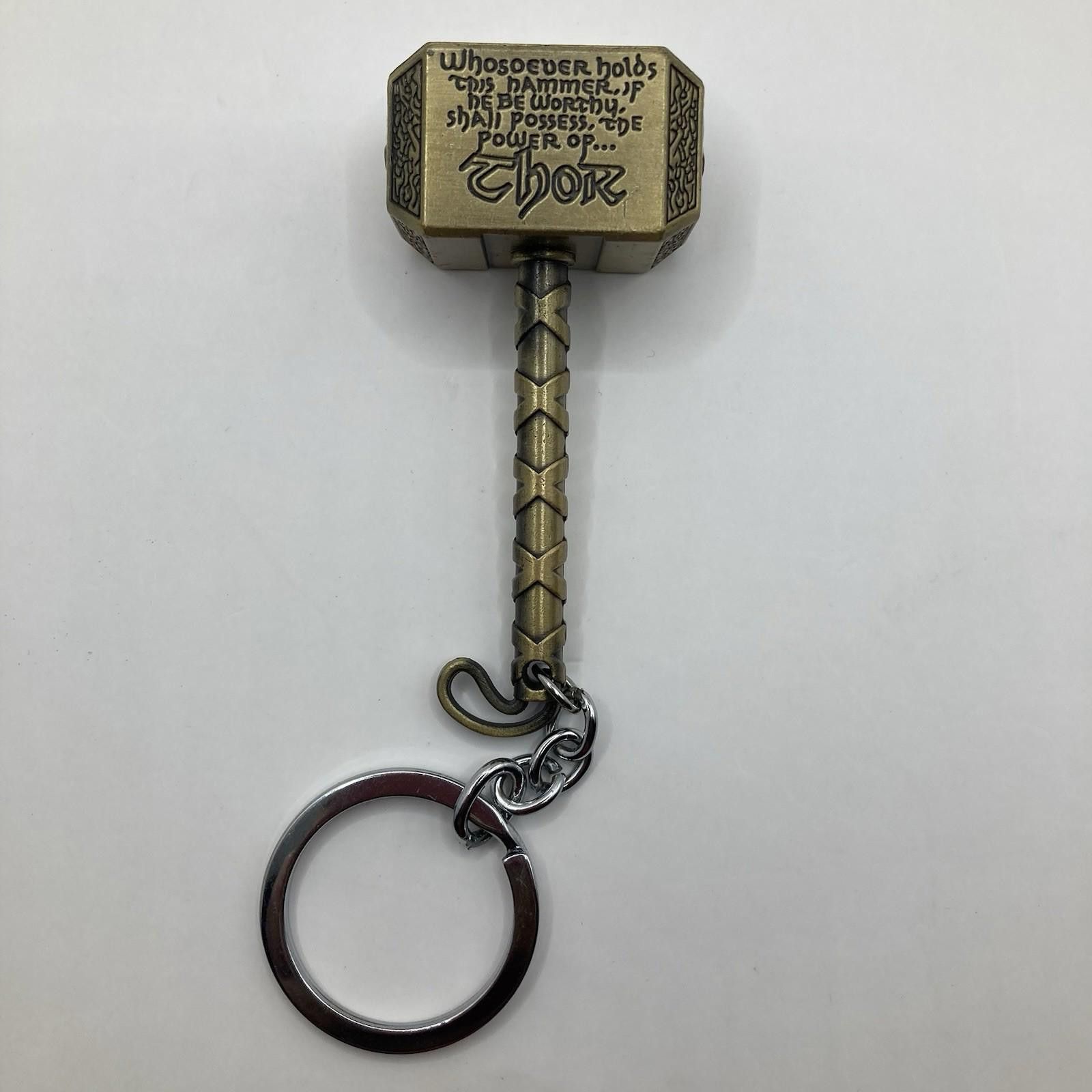 Designer New Marvel Thor Mjolnir Hammer Metal Key Chain 3 Inches Size ONE SIZE - 3 Thumbnail