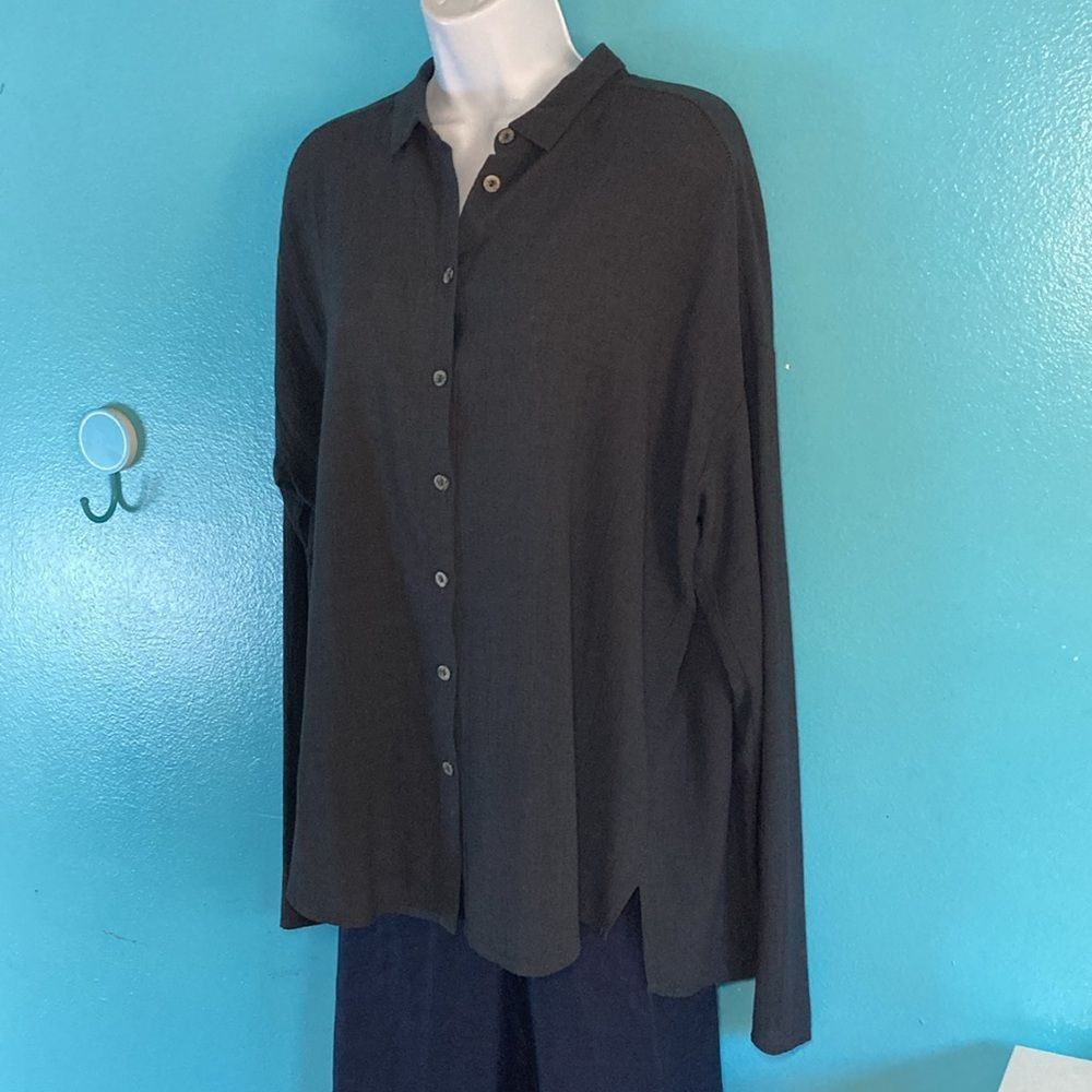 Transit Transit Par Such Size 3 Gray Viscose Wool Button Up Shirt wi Size L / US 10 / IT 46 - 13 Thumbnail