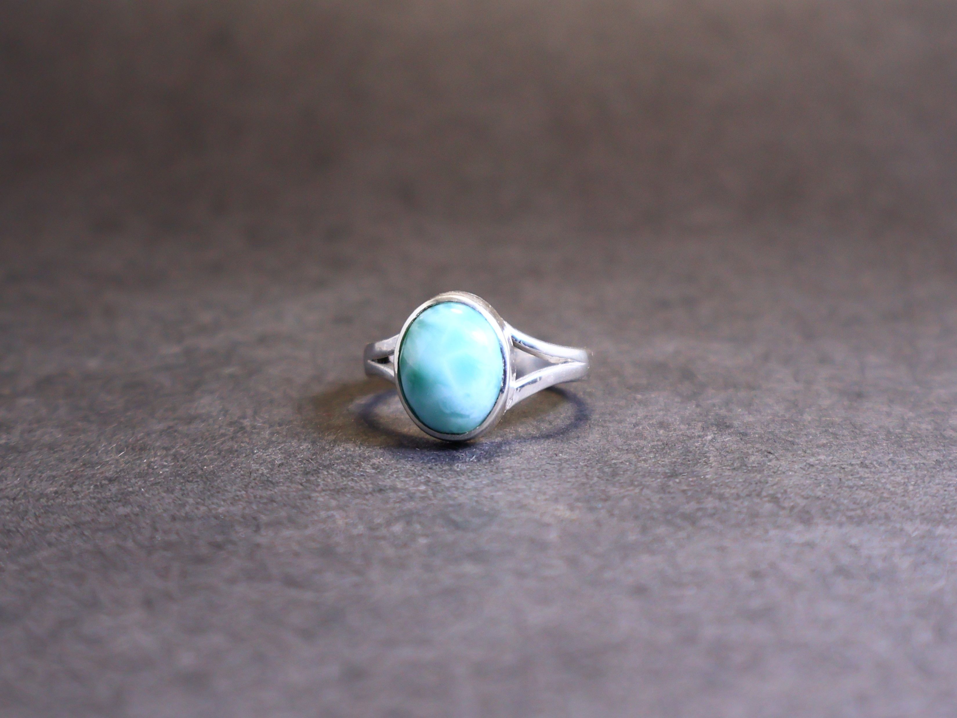 Handmade Natural Larimar Ring, Handmade Women Ring, Sterling Silver, Size ONE SIZE - 3 Thumbnail