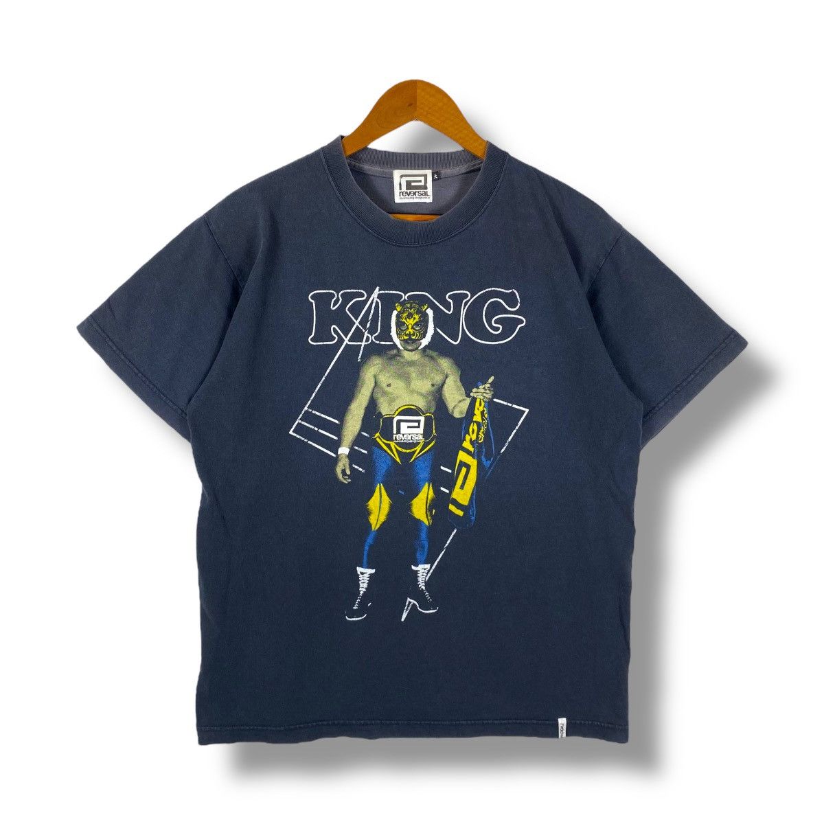 Japanese Brand × WCW/nWo King Of Martial Arts In Isami Wrestler Faded Distressed Tee Size US L / EU 52-54 / 3 - 1 Thumbnail