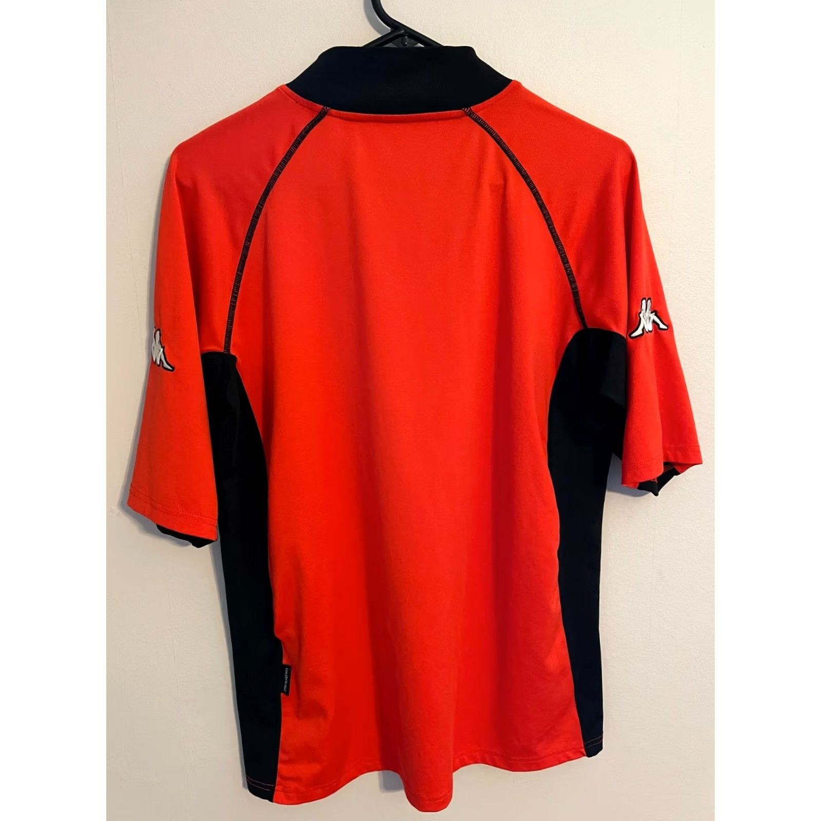 Kappa VINTAGE Kappa Shirt Men L Black Red Polyester Stretch Rash Guard Surf Sun T-Shirt Short Sleeve Crew Neck Logo Embroidered Size US L / EU 52-54 / 3 - 3 Thumbnail