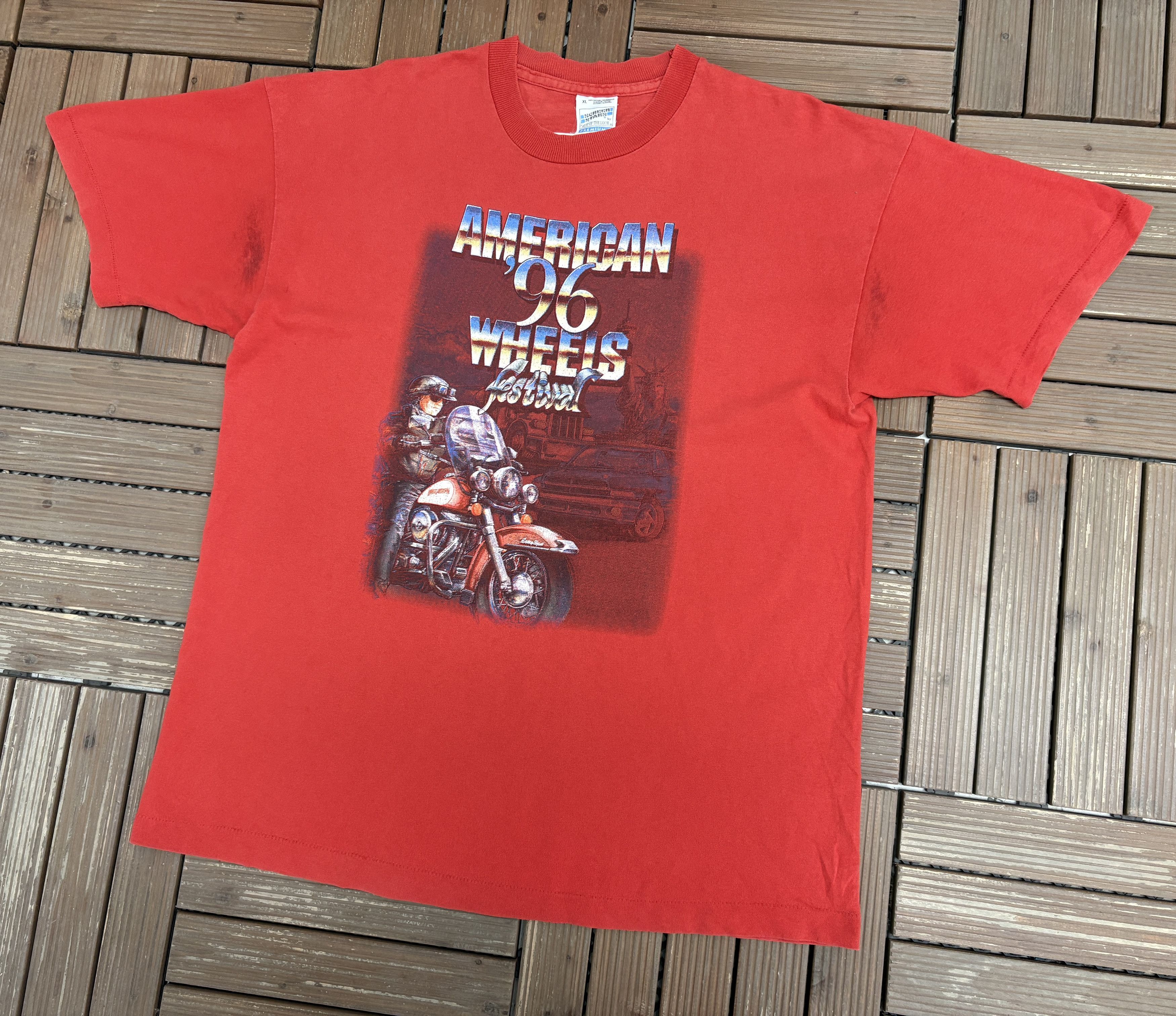 Vintage American Wheels Festival 1996 Vintage T-Shirt Tee Size US XL / EU 56 / 4 - 3 Thumbnail