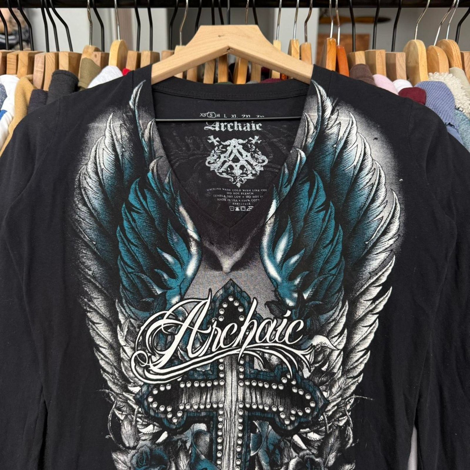 Other Vintage Y2K Archaic Womens Top With Cool Design Size S / US 4 / IT 40 - 2 Thumbnail