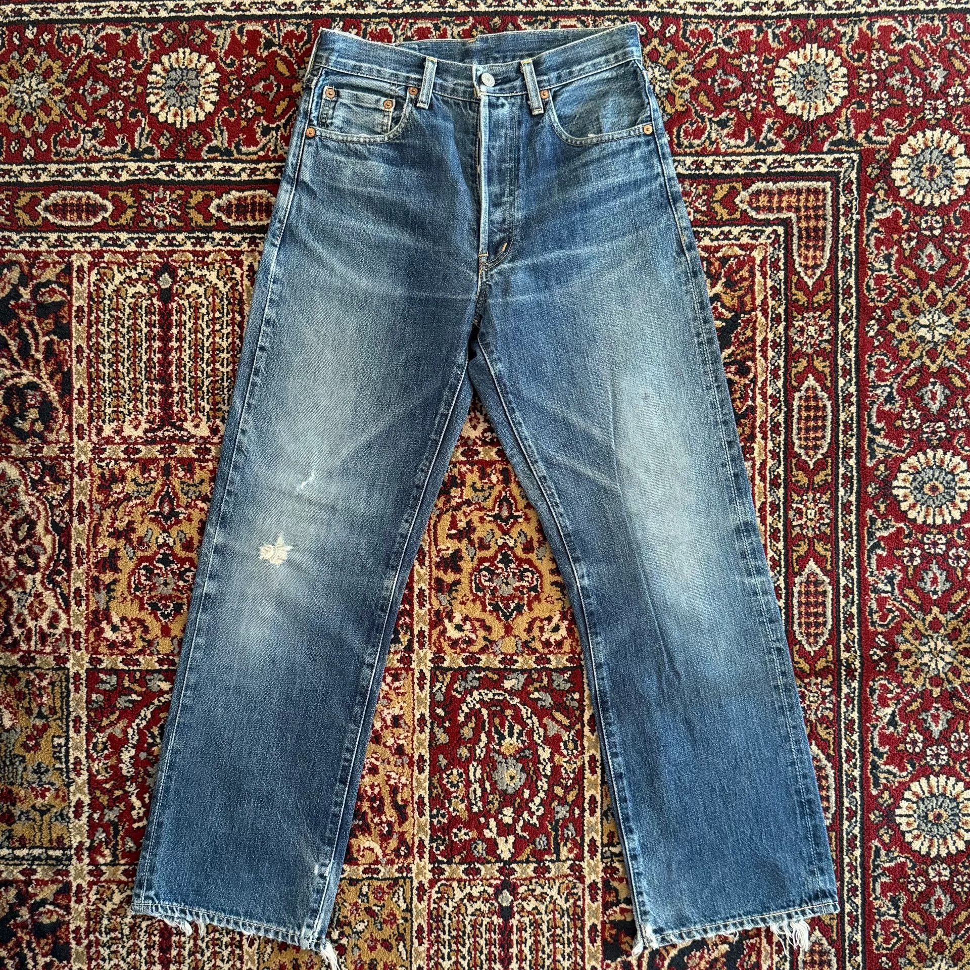 Vintage Vintage Levis 503 Distressed Jeans Size US 28 / EU 44 - 1 Thumbnail