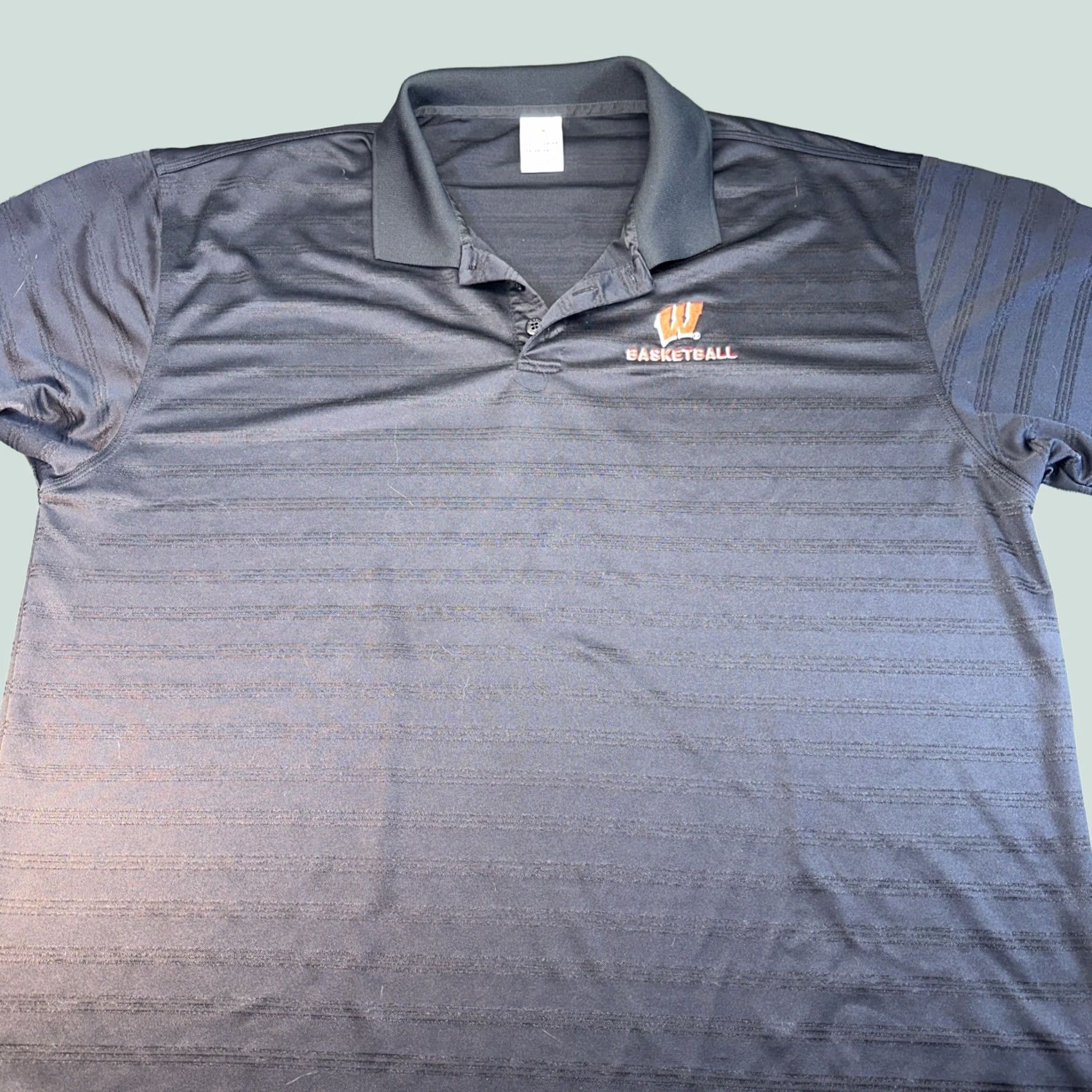 Adidas Wisconsin Badgers Adidas Polo Shirt Mens XXL Short Sleeve ClimaLite Black Size US XXL / EU 58 / 5 - 1 Thumbnail