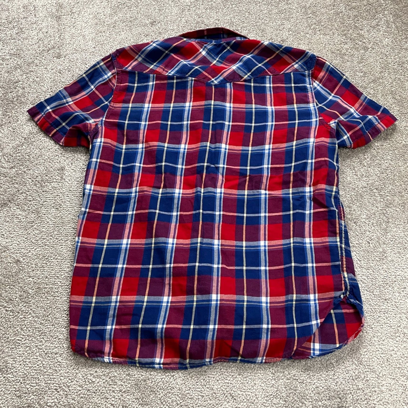 Lucky Brand Lucky Brand Short Sleeve Shirt Mens M Multicolor Plaid Button-Up Flannel Classic Fit Size US M / EU 48-50 / 2 - 2 Thumbnail