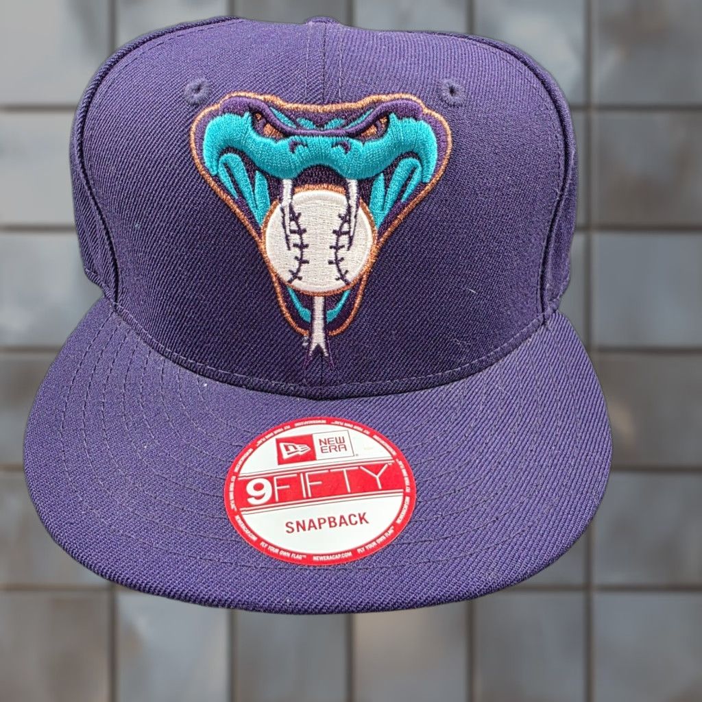 New Era Arizona Diamondbacks MLB 9FIFTY Snapback Hat Purple Men One Size AdjustableTwill Polyester Cobras Logo Casual Sports Hat