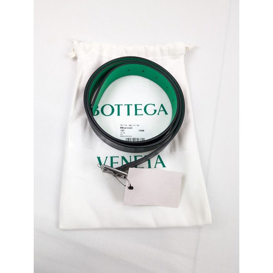 Bottega Veneta o1rshd1 Q:2 / Size: 110 / Cintura Belt in Nero/Electric Blue Size 42 - 14 Thumbnail