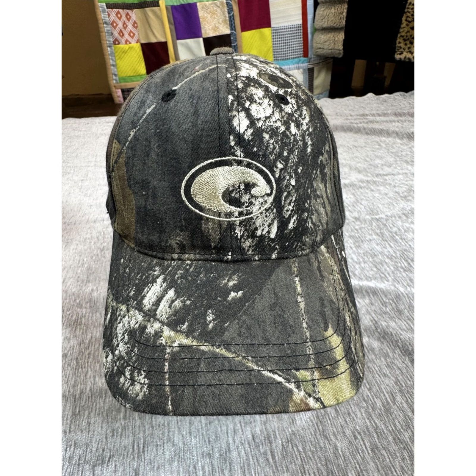 Costa Del Mar Costa Del Mar Mens Adjustable Baseball Hat Cap Green Camo See Whats Out There One Size Cap Strap Back Twill Cotton Polyester Hat Size ONE SIZE - 2 Thumbnail