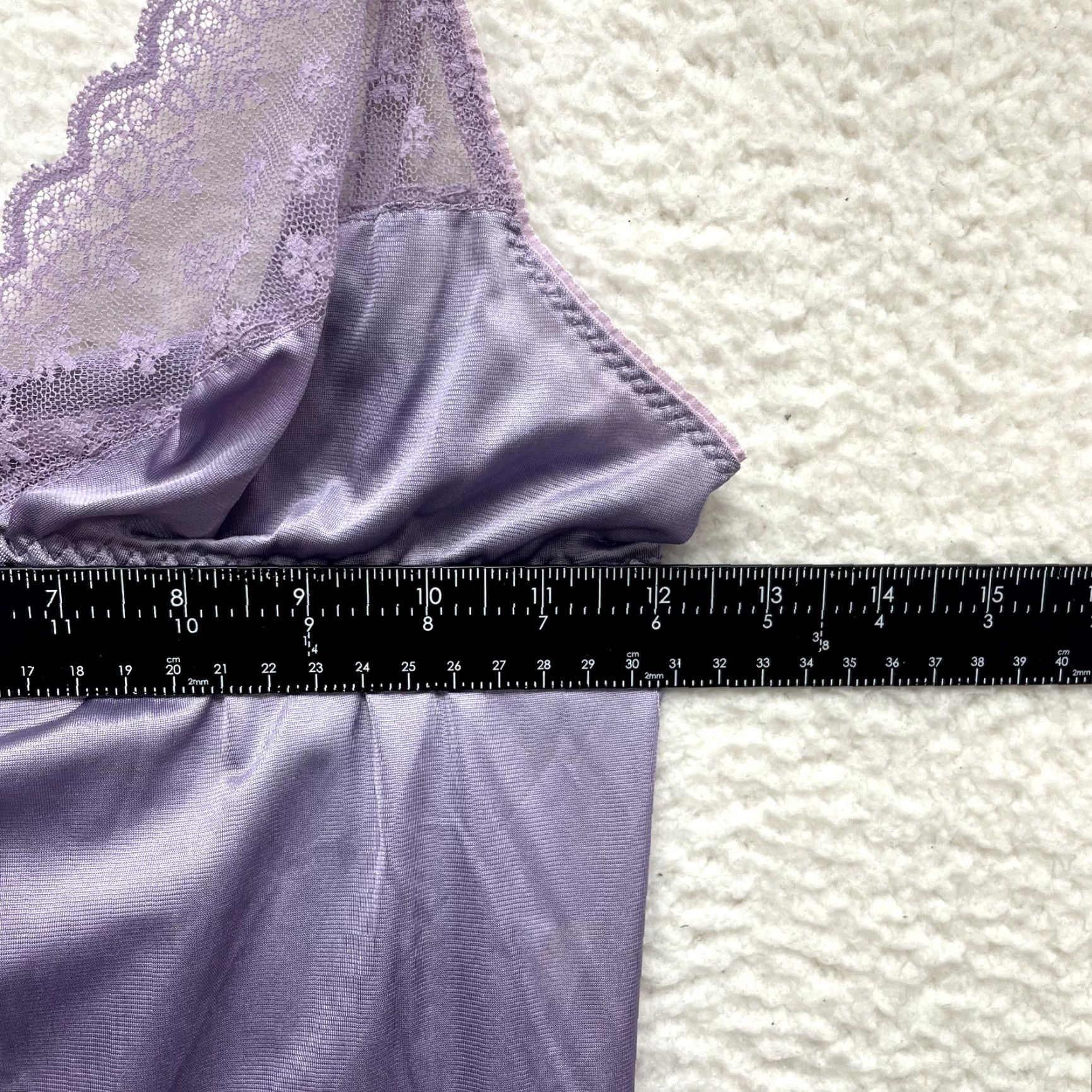 Sears VINTAGE Sears Midi Slip Dress Purple 80s Satin Lace Edwardian Victorian Womens 34 S - Fits S Size S / US 4 / IT 40 - 7 Thumbnail