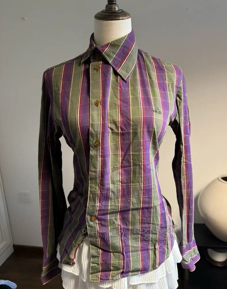 Vivienne Westwood Vivienne Westwood Purple and green color block oblique lap Size M / US 6-8 / IT 42-44 - 2 Thumbnail
