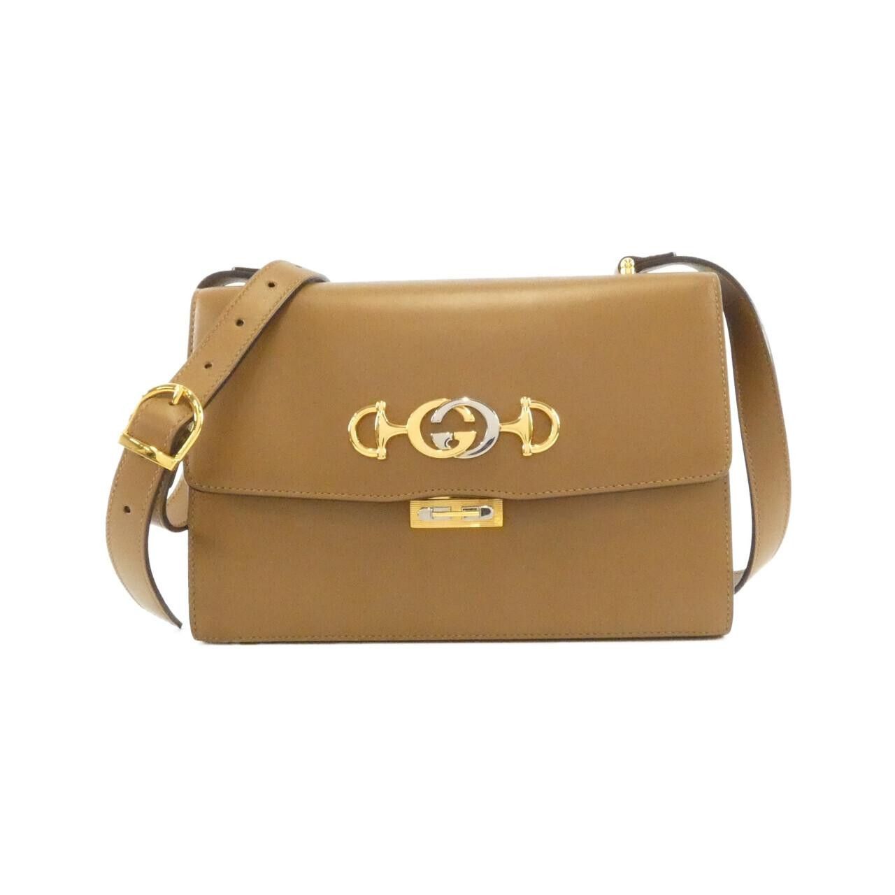 Gucci Gucci Gucci Zumi Leather Shoulder Bag Leather Shoulder Bag 57638805J0X DUTY FREE for USA Size ONE SIZE - 1 Thumbnail