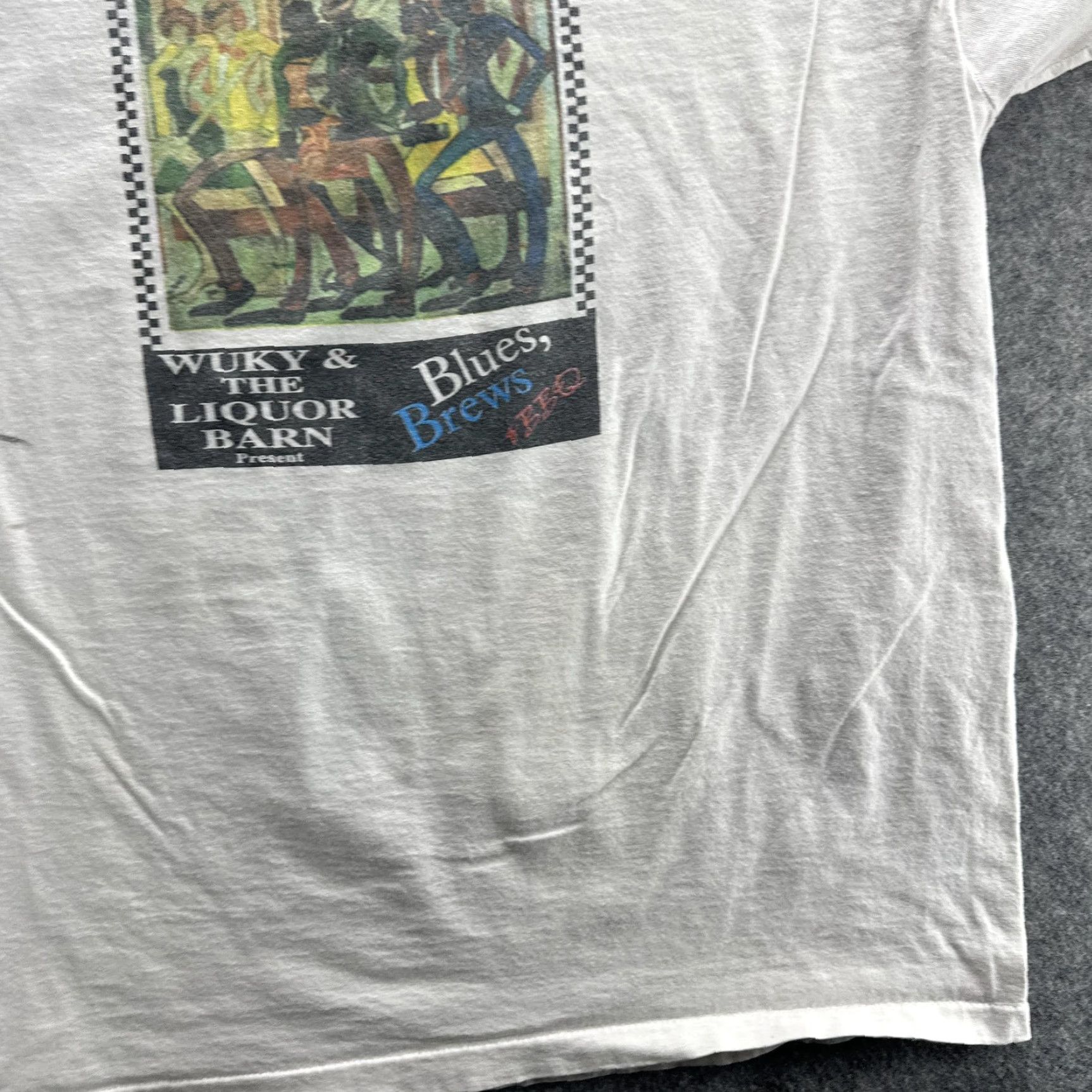 Vintage VINTAGE Oneita Blues Brews BBQ T-Shirt Mens XL White Music Festival 90s Tee Size US XL / EU 56 / 4 - 6 Thumbnail