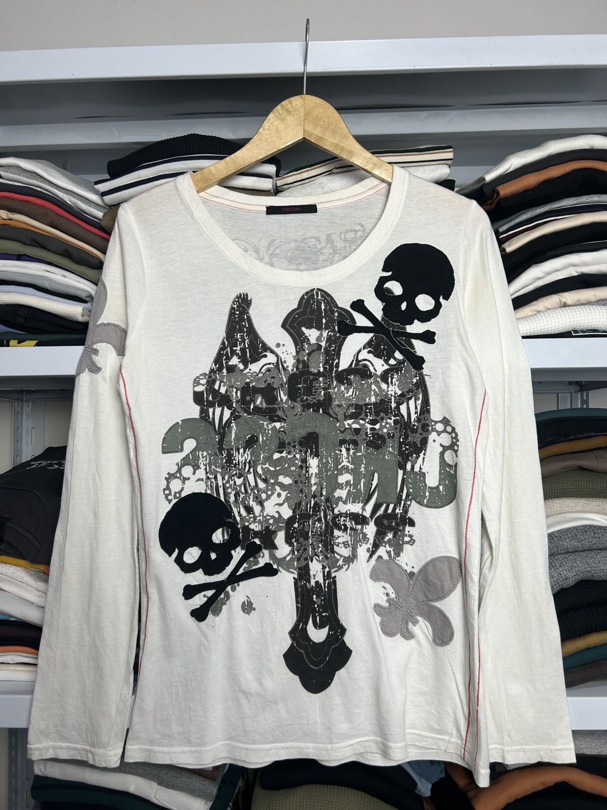 Japanese Brand Y2k Thousand Archive Skull punk style Size US S / EU 44-46 / 1 - 1 Thumbnail