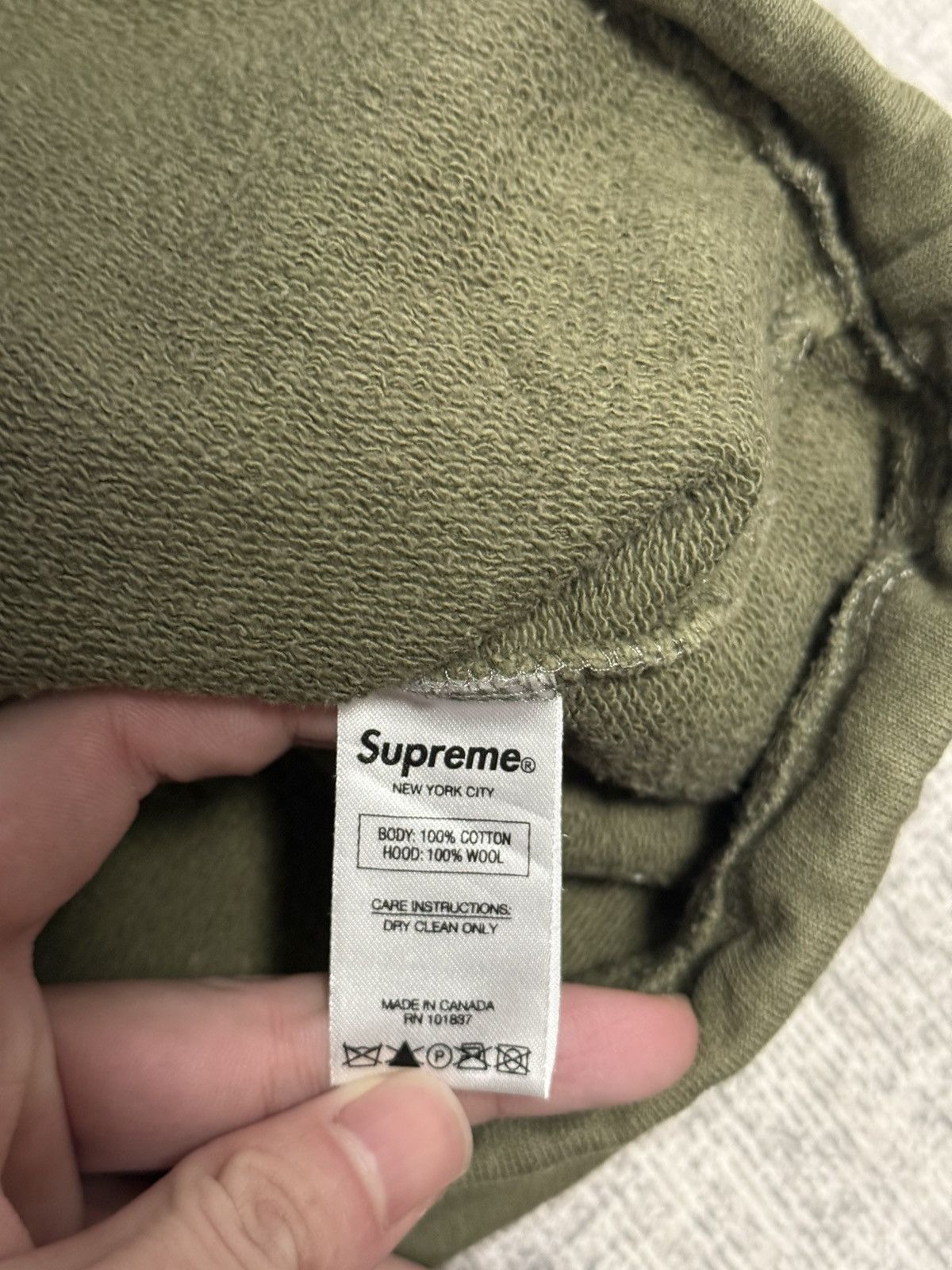 Comme des Garcons Supreme cdg Olive hooded sweatershirt Size US L / EU 52-54 / 3 - 6 Thumbnail