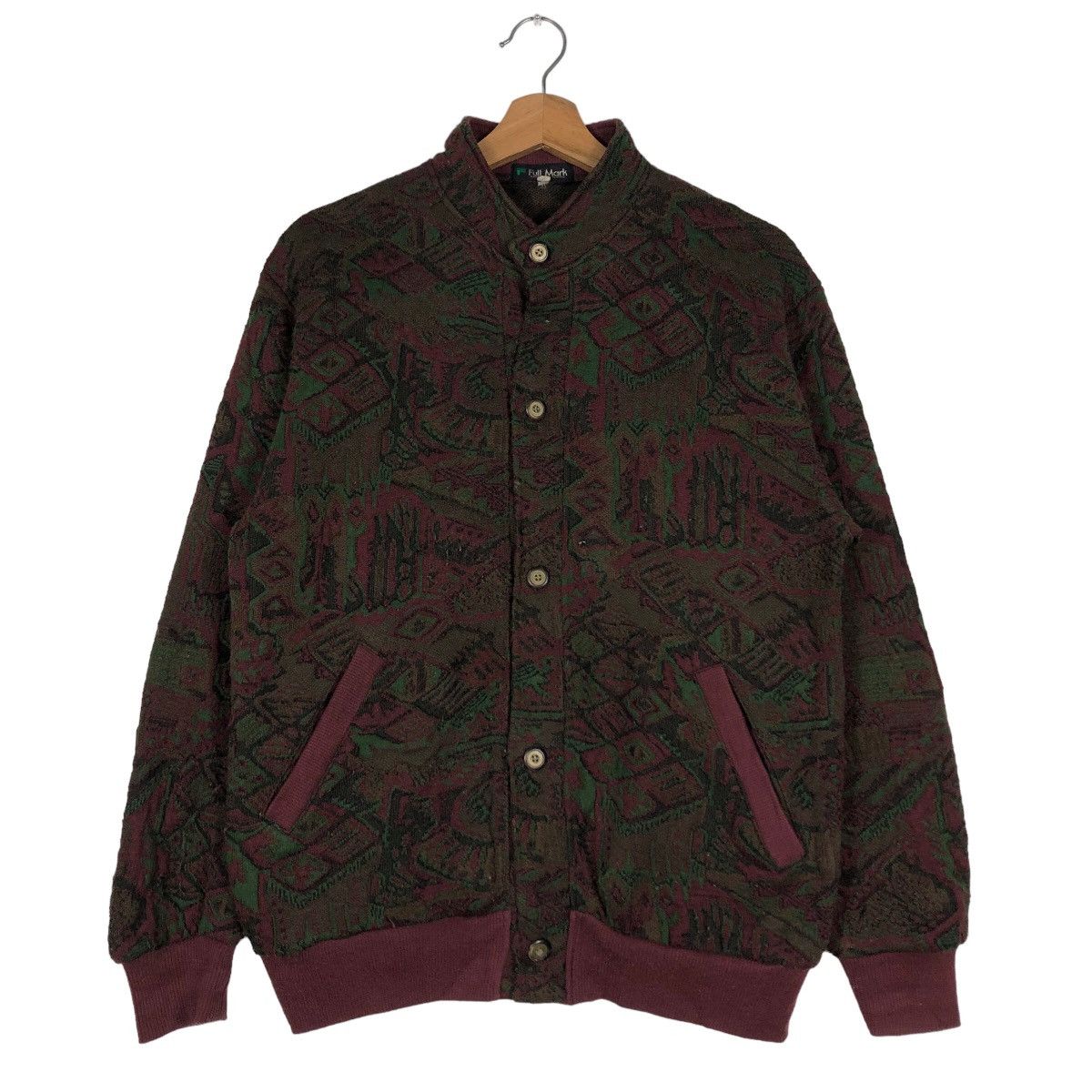 Hysteric Glamour Vintage Cardigan Button Bomber Jacket FullMark Issey Miyake Size US M / EU 48-50 / 2 - 1 Thumbnail