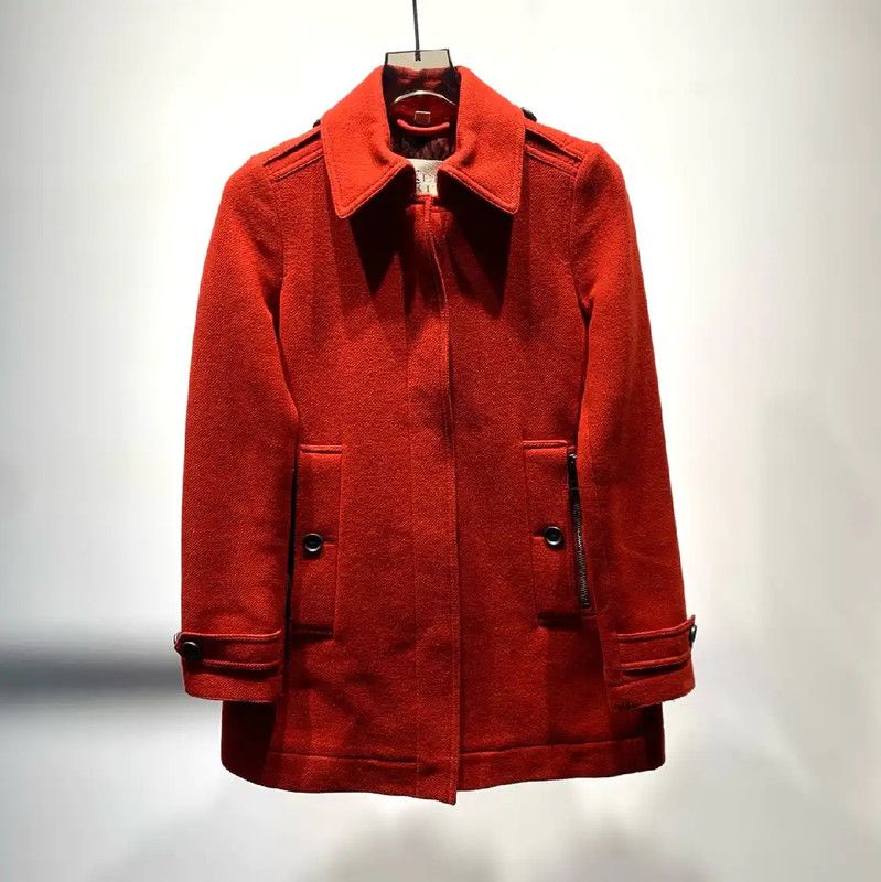Burberry Red Wool Women's Coat