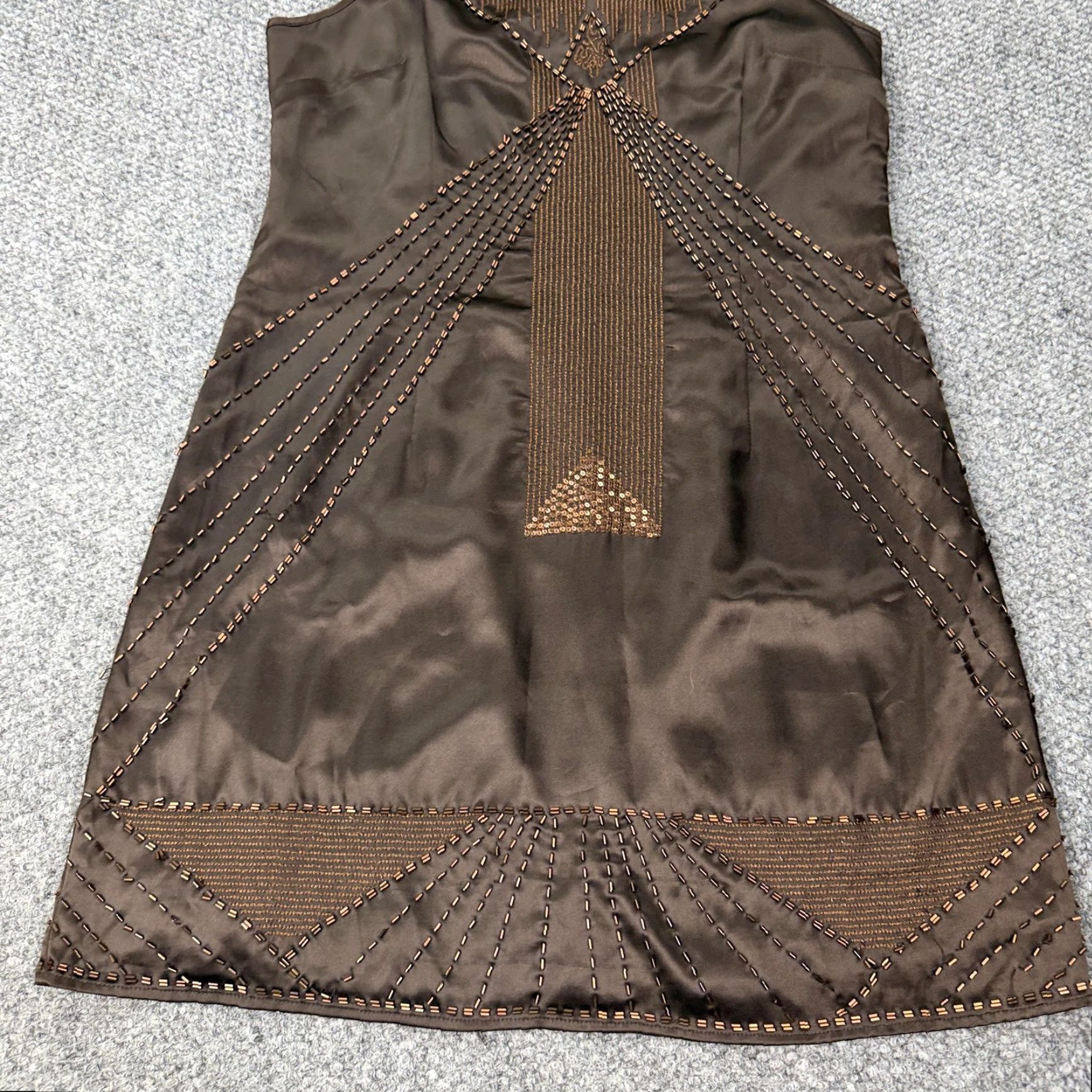 Vintage VINTAGE Vertigo Paris Dress Womens M Beaded Sequin Gatsby Art Deco Shift Party Size M / US 6-8 / IT 42-44 - 3 Thumbnail