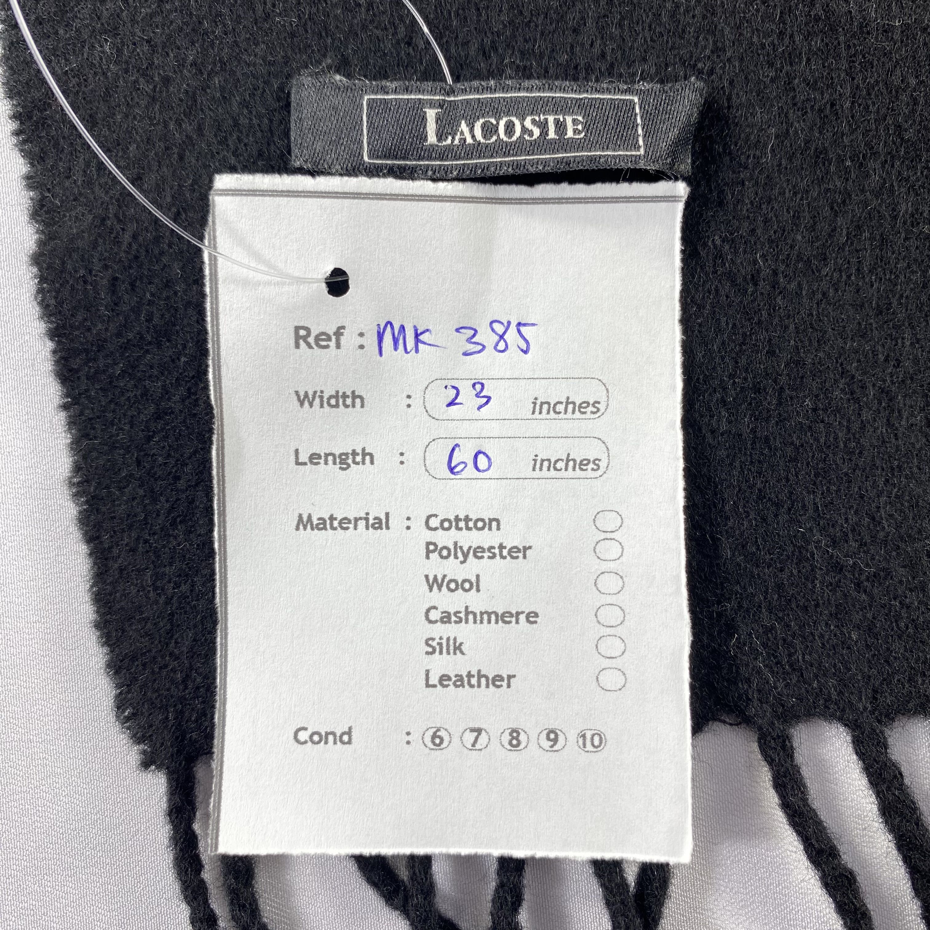 Lacoste Lacoste Scarf Neck Wrap Wool Muffler Size ONE SIZE - 6 Thumbnail