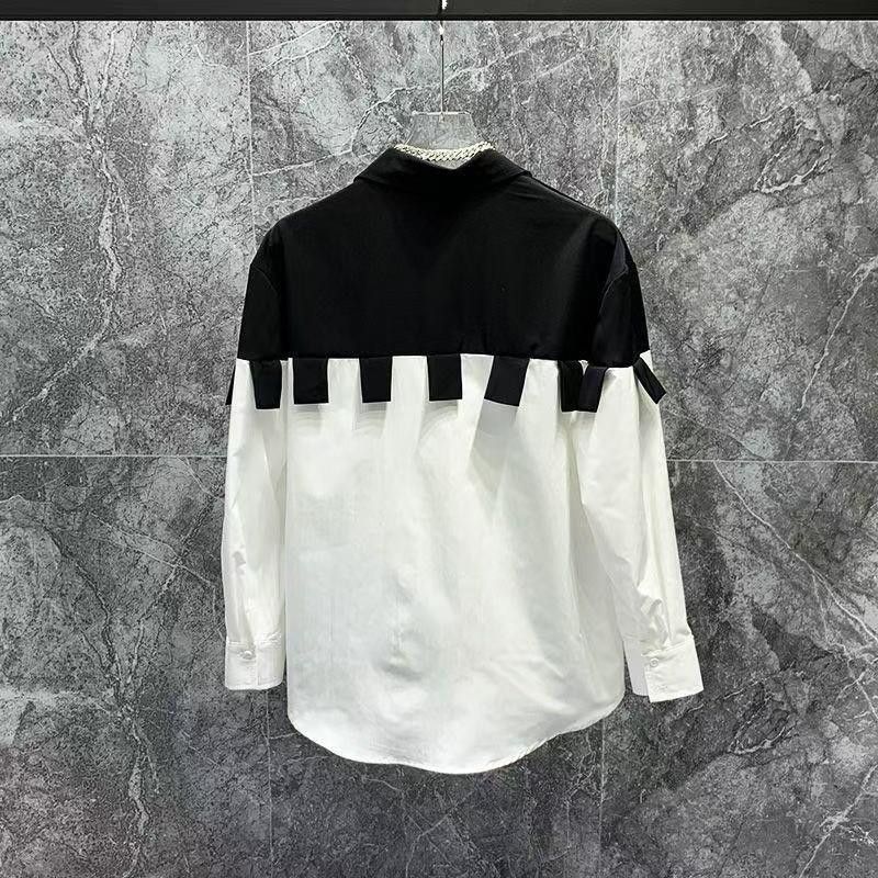 Vintage Black White Patchwork Shirt Size US M / EU 48-50 / 2 - 3 Thumbnail