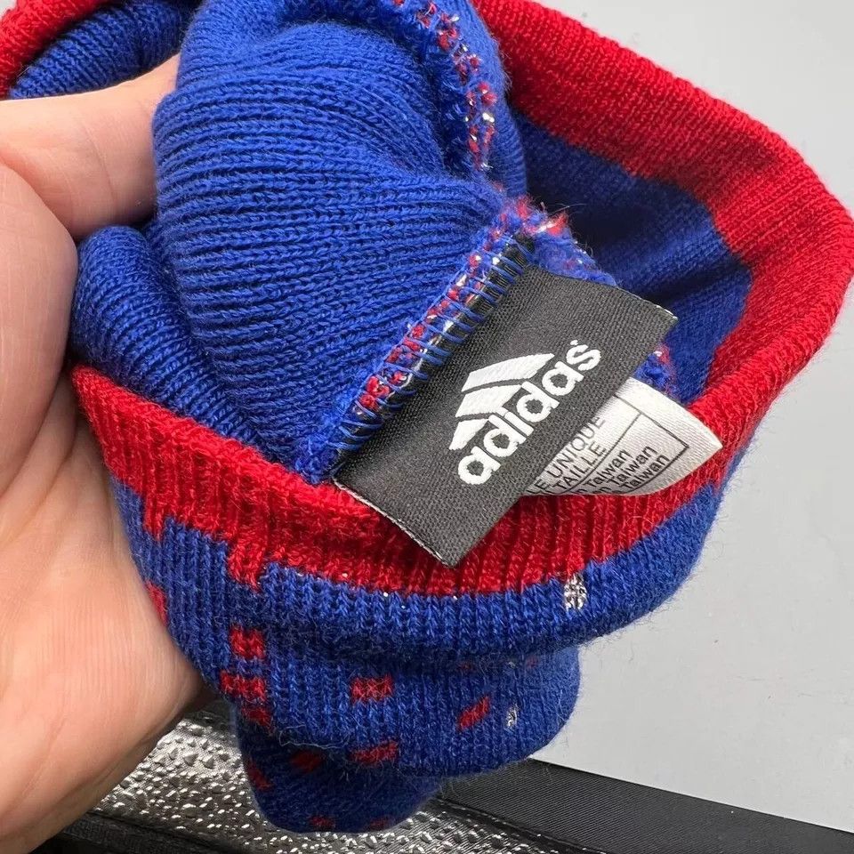 Adidas Kansas Jayhawks KU Hat Men Blue Adidas Beanie Cap New Adult Size ONE SIZE - 3 Thumbnail