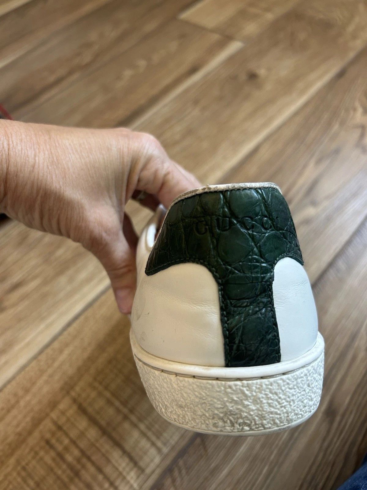 Gucci Gucci Ace Sneakers 7 White Leather Low 386750 Size US 7 / EU 40 - 6 Thumbnail