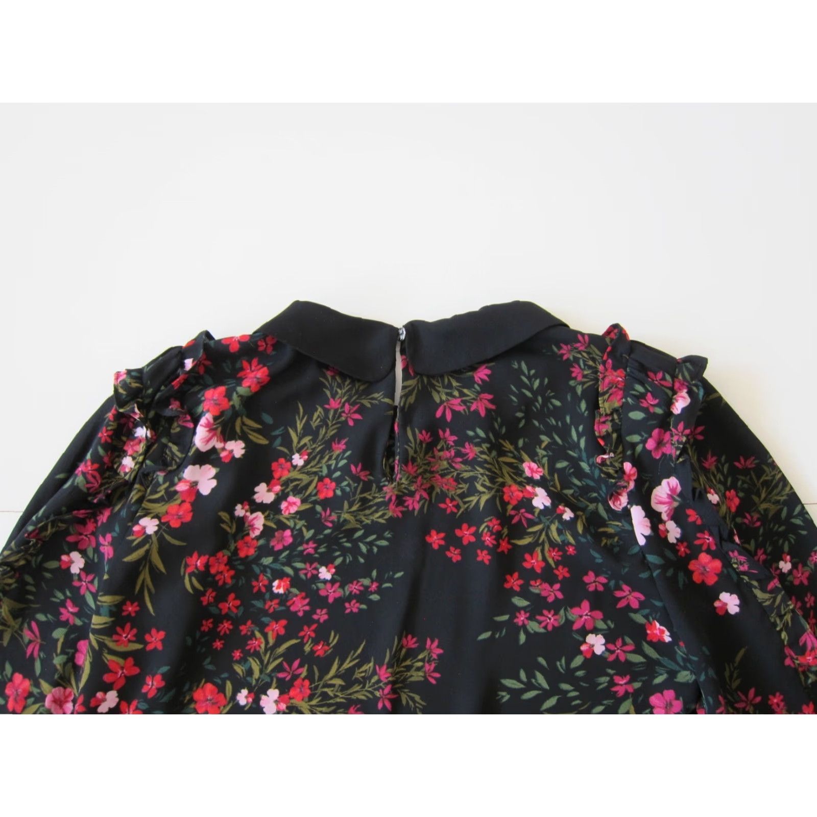 Vintage Cece Blouse Women Floral Long Sleeve Collared V-Neck Peasant TOP XS Size L / US 10 / IT 46 - 3 Thumbnail