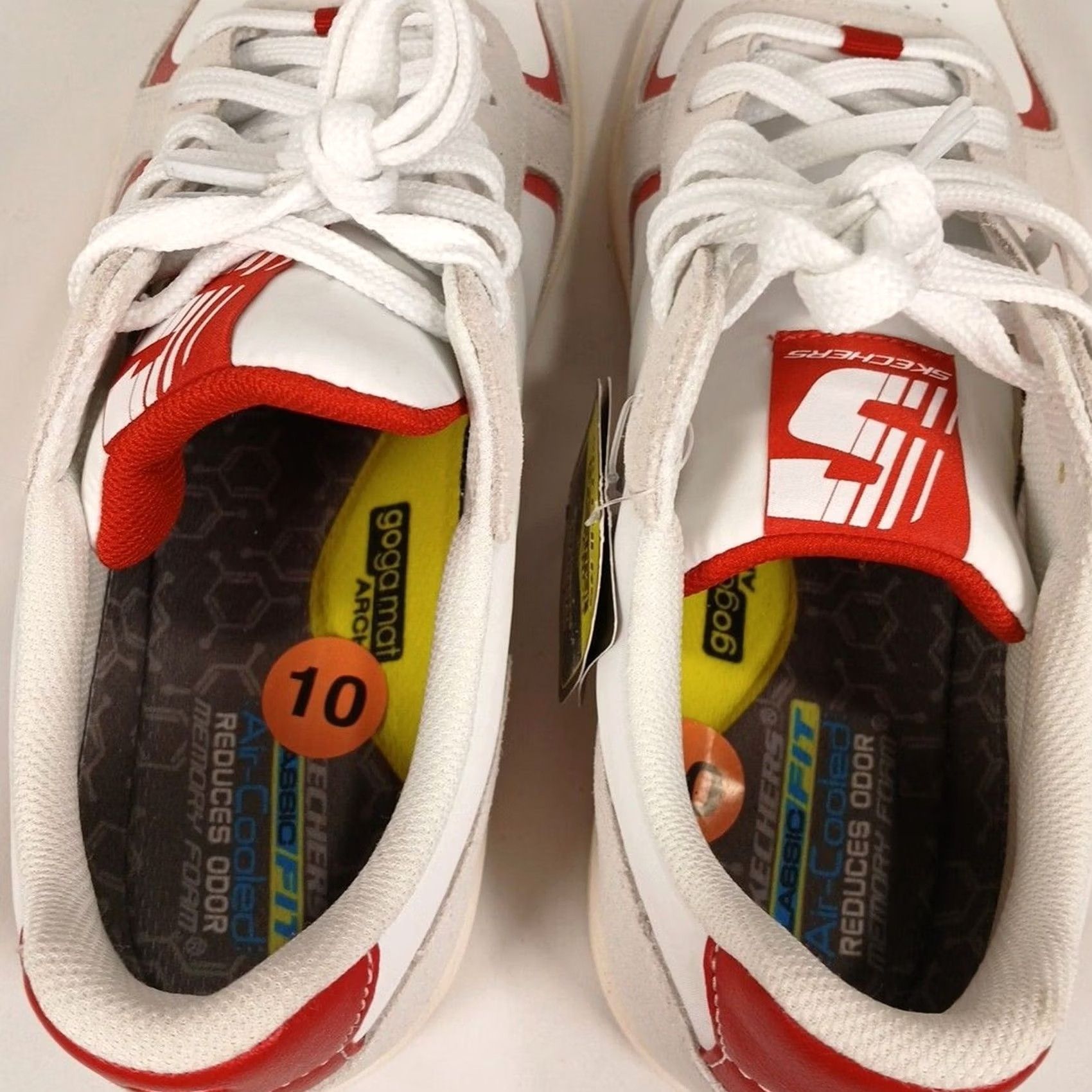 SKECHERS SKECHERS Mens White Red Sneakers Size 10 Low Top Casual Street Shoes NWOB Size US M / EU 48-50 / 2 - 4 Thumbnail