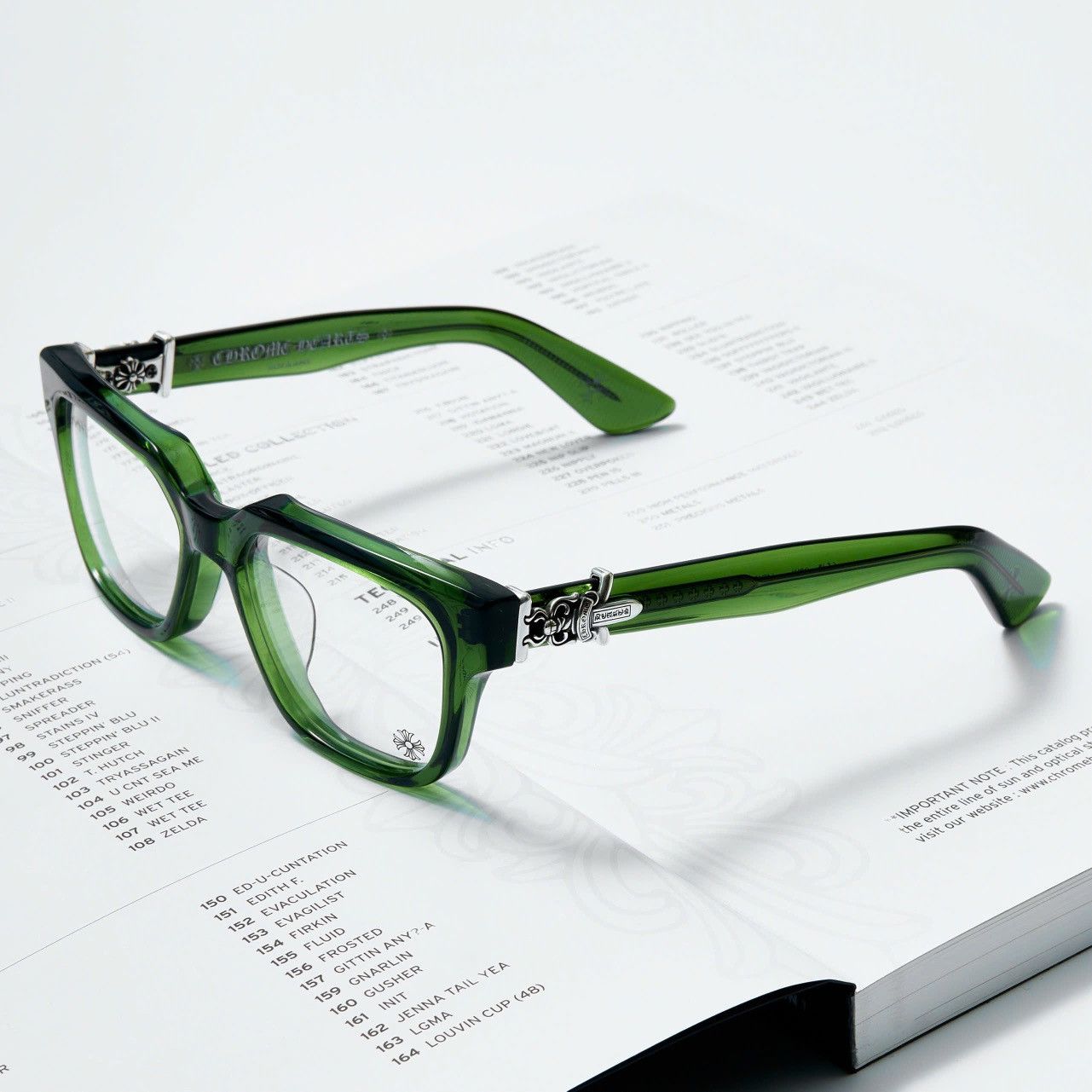 Chrome Hearts CHROME HEARTS VAGILLIONAIRE II DARK OLIVE GLASSES Size ONE SIZE - 2 Thumbnail