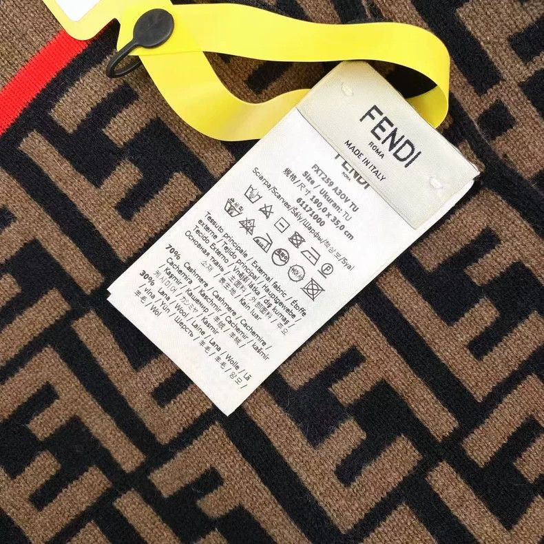 Fendi Fendi Old-fashioned cashmere scarf Size ONE SIZE - 5 Thumbnail