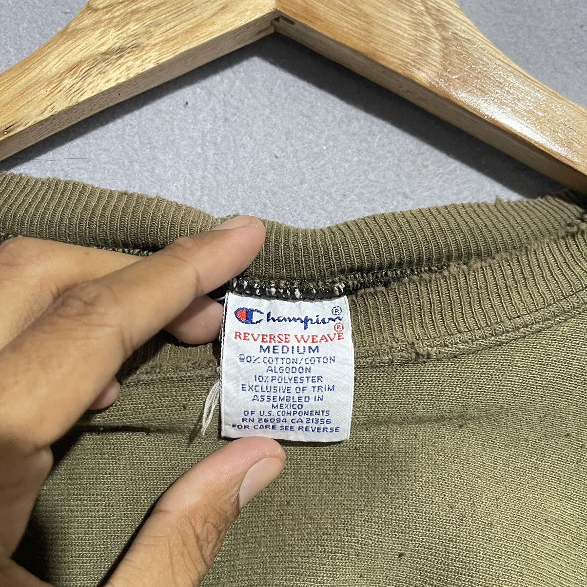 Champion Vintage 90s Champion Reverse Weave Sweatshirt Army Green Size US M / EU 48-50 / 2 - 6 Thumbnail