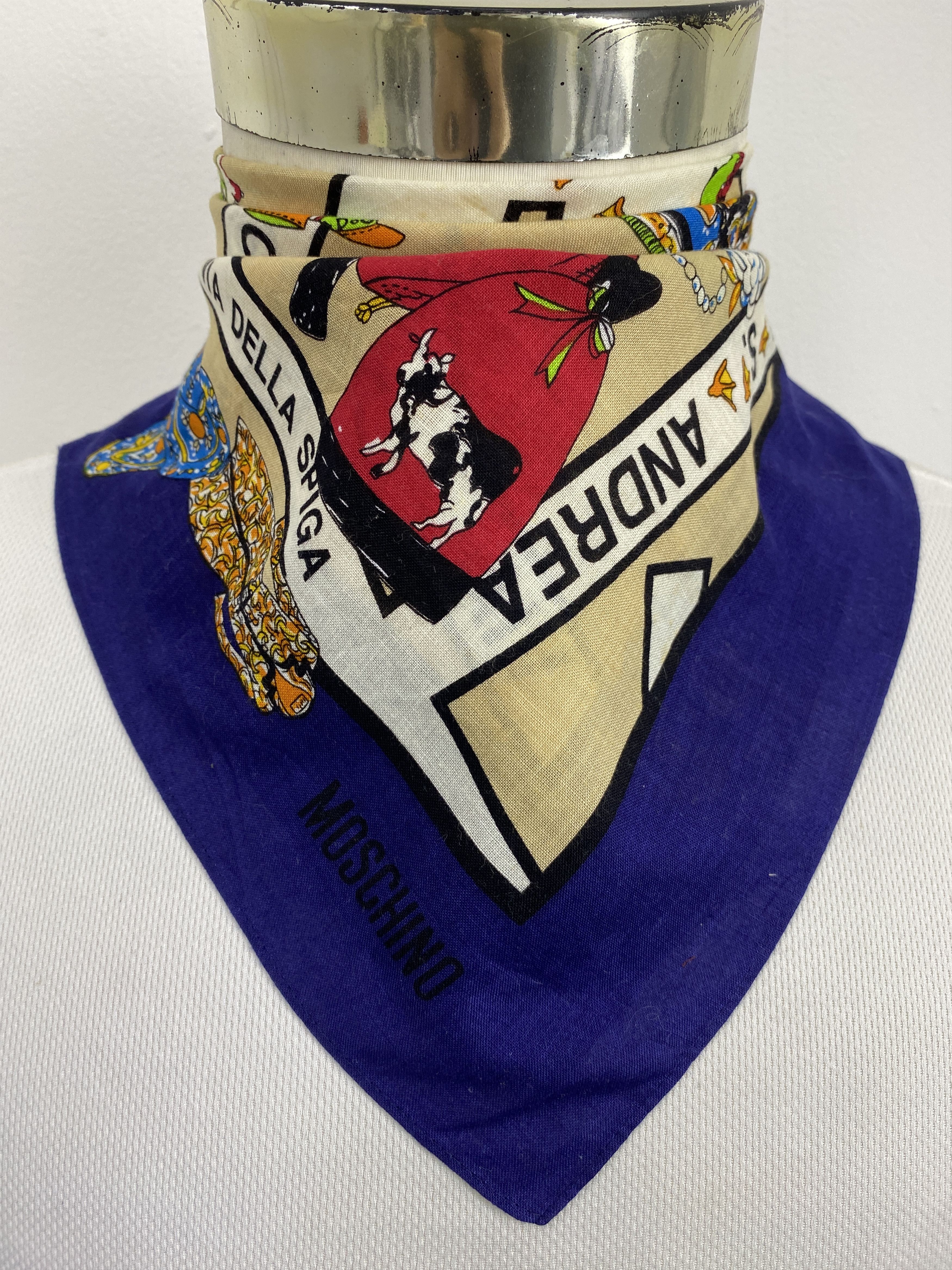 Moschino Vintage Moshino Handkerchief / Neckerchief KT0164 Size ONE SIZE - 2 Thumbnail