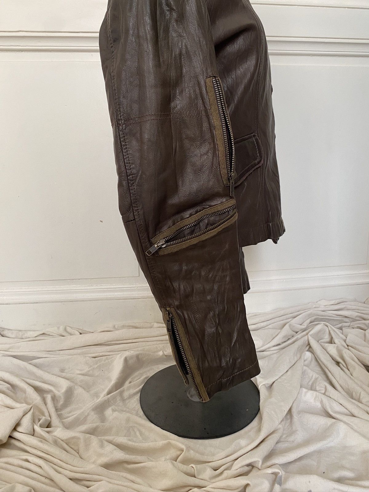 Japanese Brand Archive asymmetrical military leather jacket Size L / US 10 / IT 46 - 3 Thumbnail