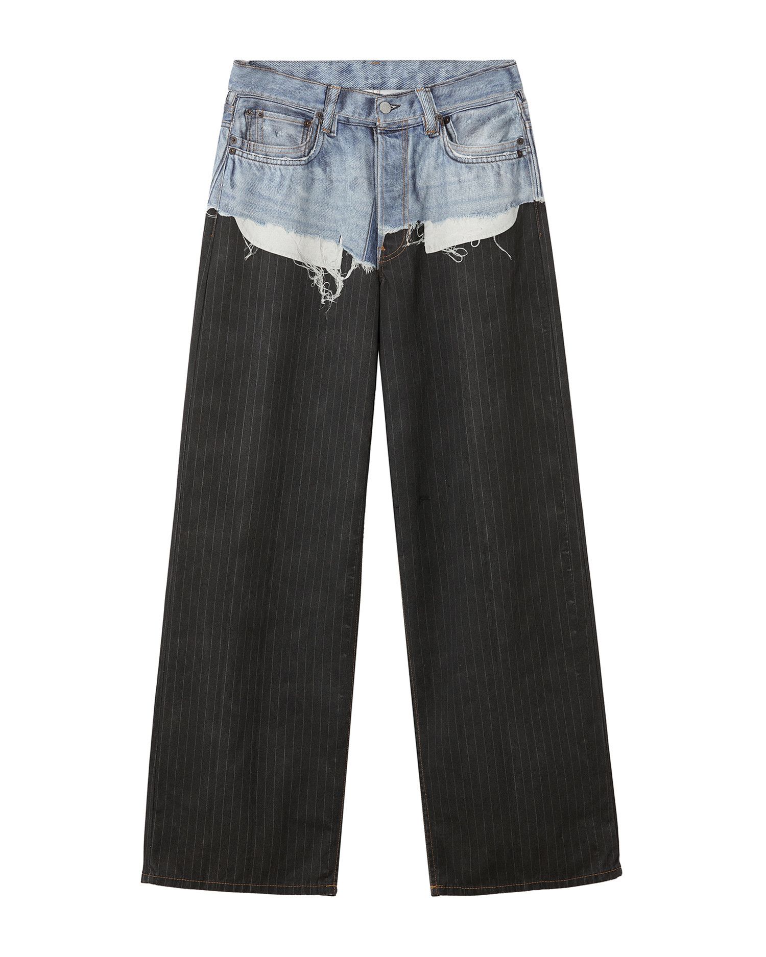 Acne Studios Acne Studios Denim Spliced Stripe Casual Pants Size 26" / US 2 / IT 38 - 1 Thumbnail