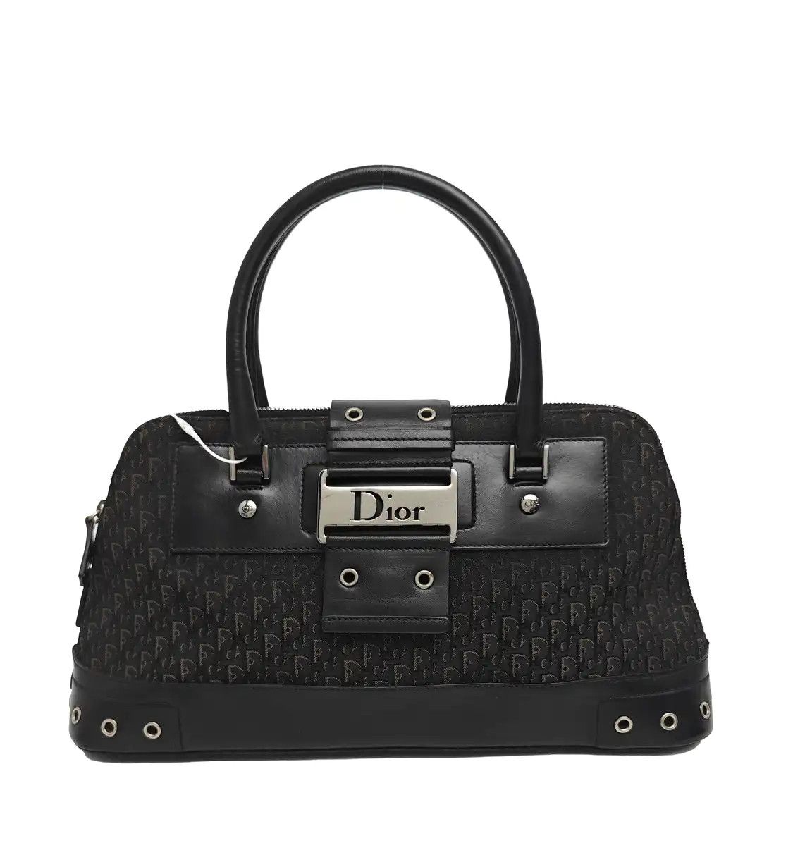 Dior DIOR Street Chic black canvas stud handbag ruthenium hardware Size ONE SIZE - 1 Thumbnail