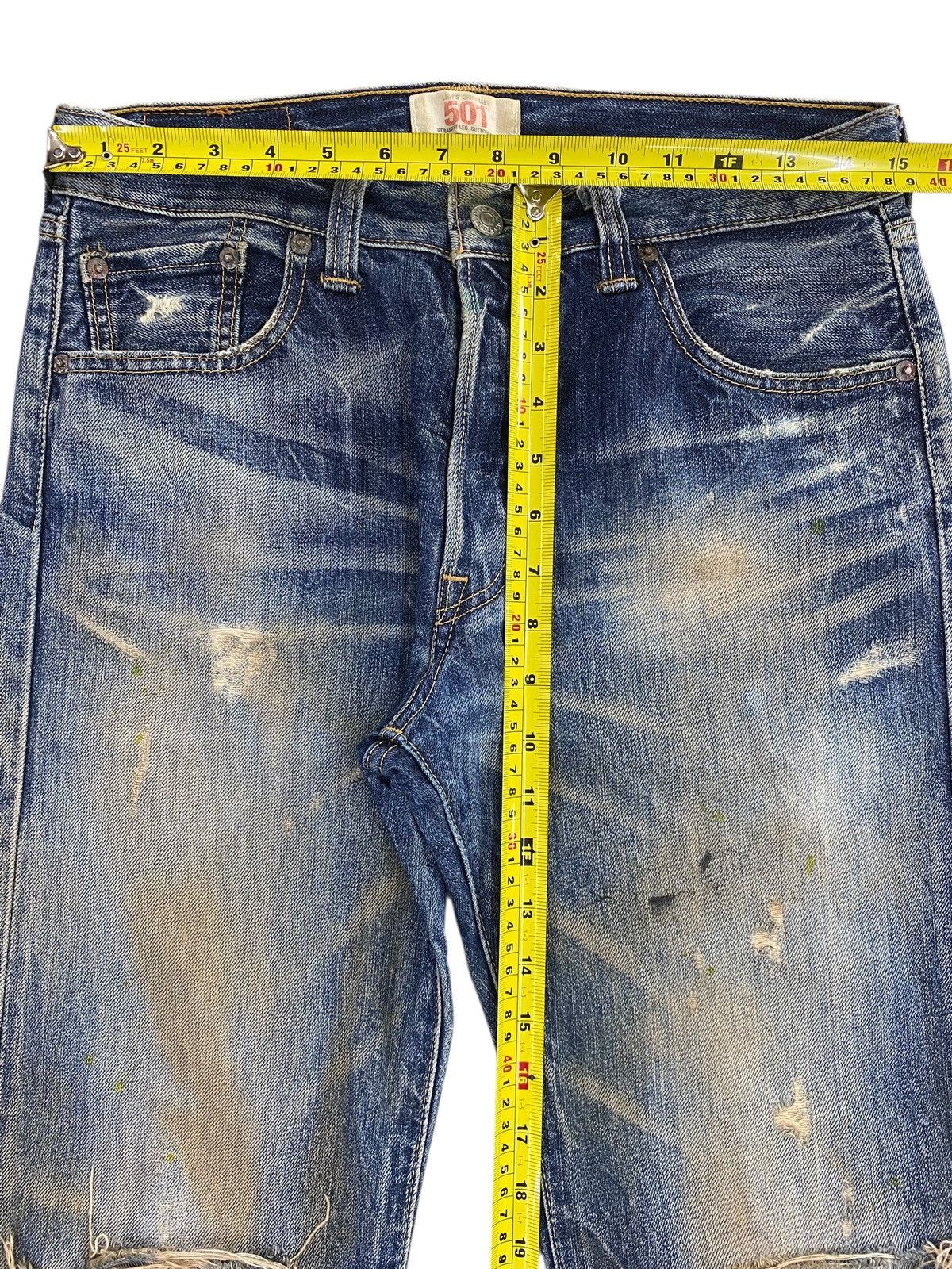 Levi's Levi’s 501 Mud Wash Whiskered Style Straight Leg Jeans Size US 30 / EU 46 - 6 Thumbnail