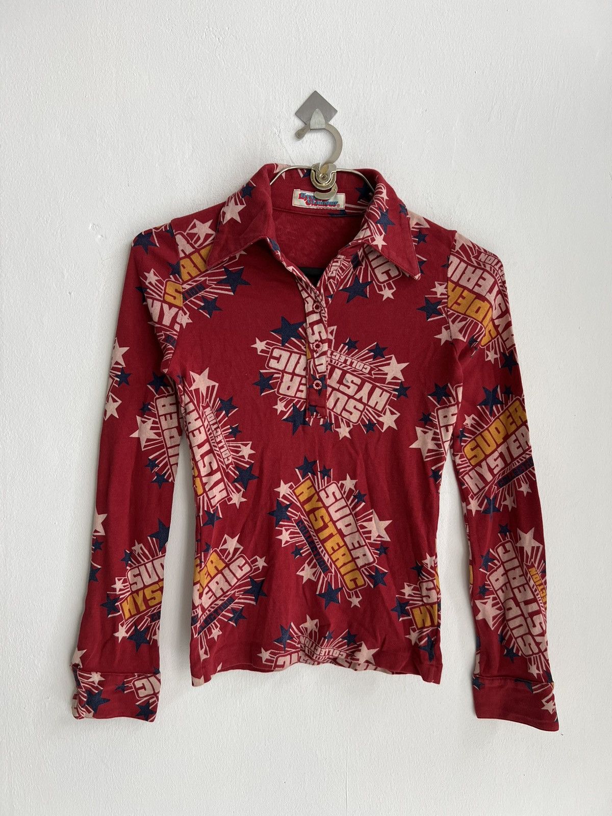Hysteric Glamour 1990s Super Hysteric Collection Monogram Crop LS Baby Tee Size M / US 6-8 / IT 42-44 - 2 Thumbnail