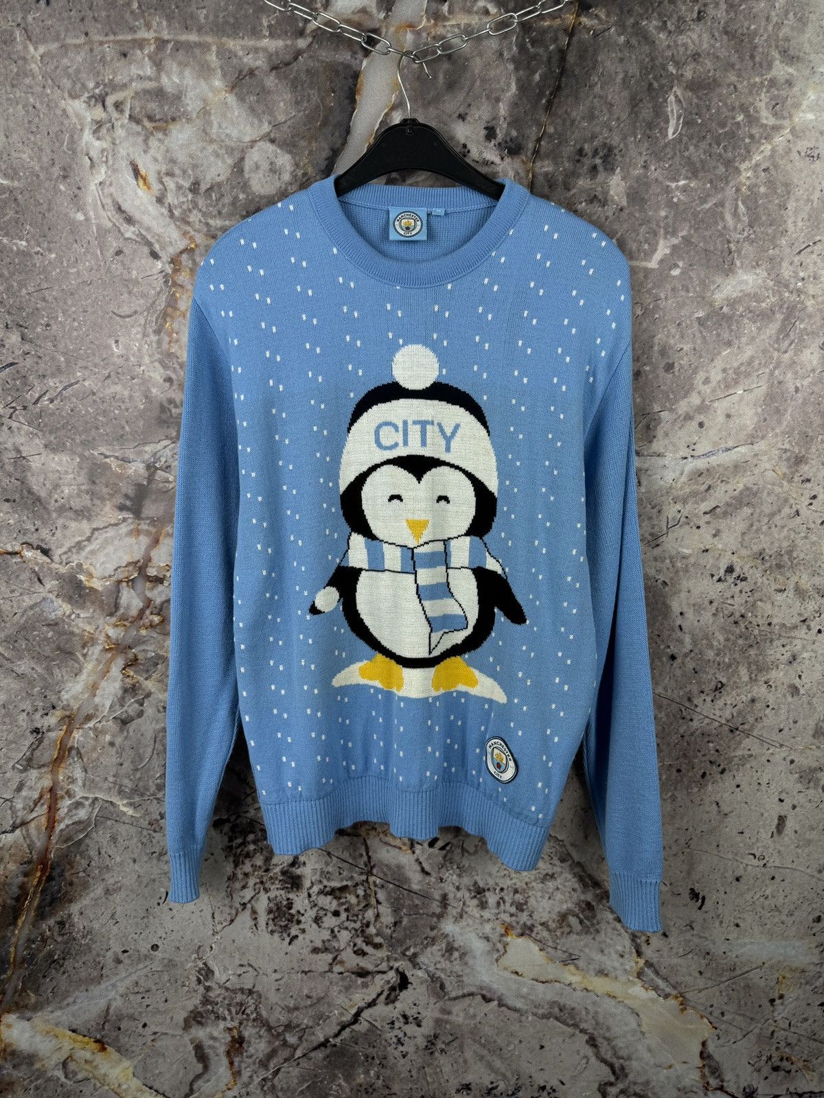 Nike Manchester City Sweater Pullover Winter Penguin Size Medium Size US M / EU 48-50 / 2 - 1 Thumbnail