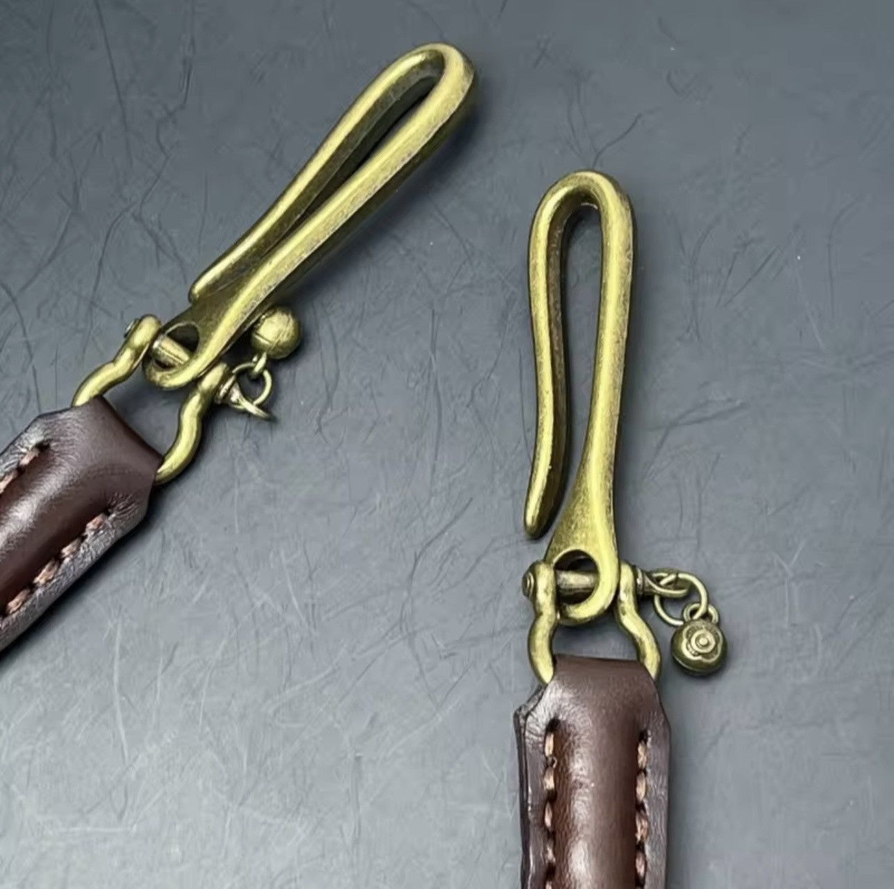Jewelry Genuine Leather Biker Keychain Jeans Chain Size ONE SIZE - 4 Thumbnail